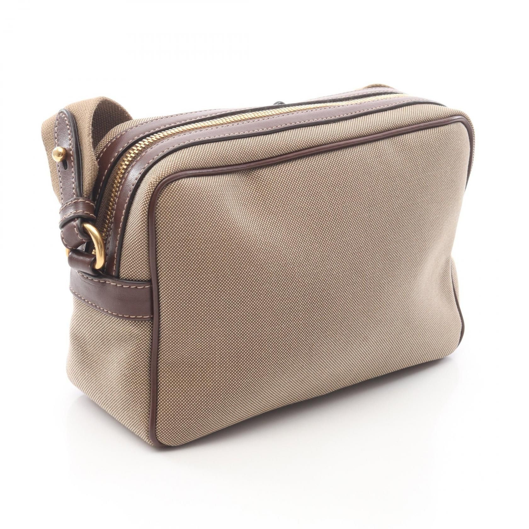 Prada Prada Prada Logo Jacquard Canvas Leather Shoulder Bag Textile Shoulder Bag DUTY FREE for USA Size ONE SIZE - 2 Thumbnail
