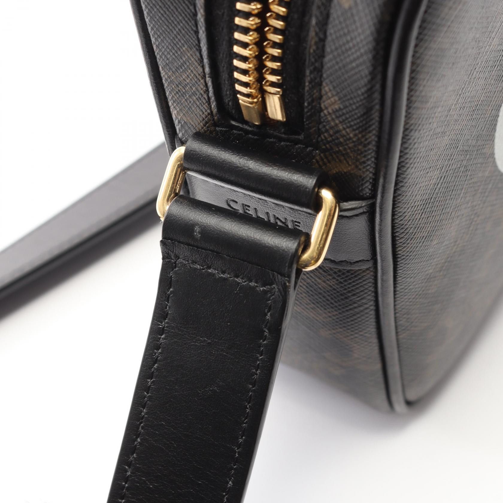 Celine Celine Celine Triomphe PVC Coated Canvas Leather Shoulder Bag Textile Shoulder Bag DUTY FREE for USA Size ONE SIZE - 6 Thumbnail