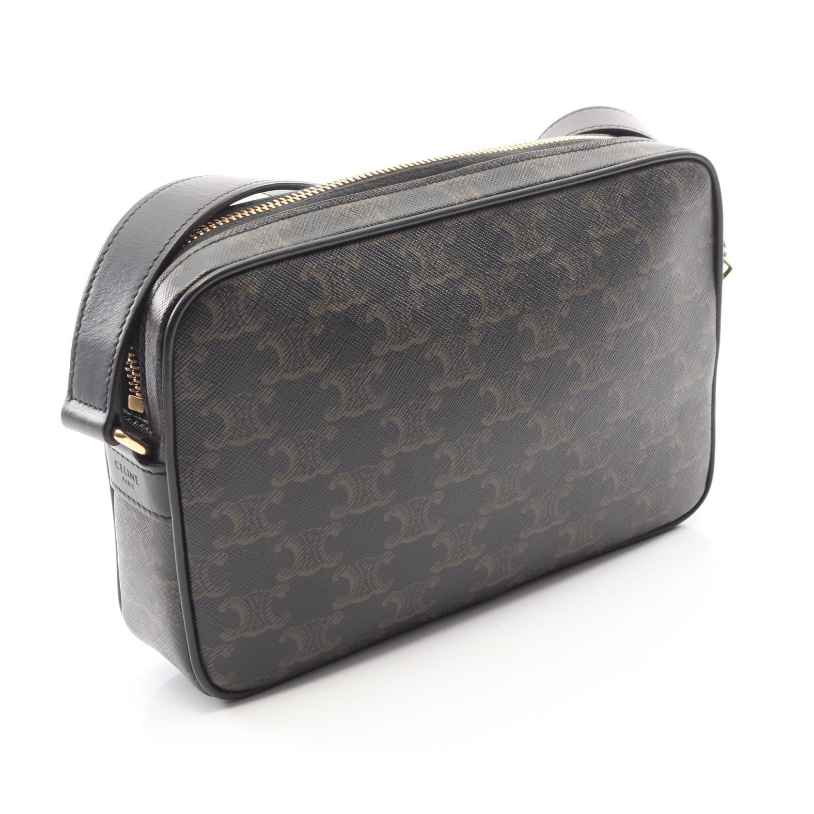 Celine Celine Celine Triomphe PVC Coated Canvas Leather Shoulder Bag Textile Shoulder Bag DUTY FREE for USA Size ONE SIZE - 2 Thumbnail