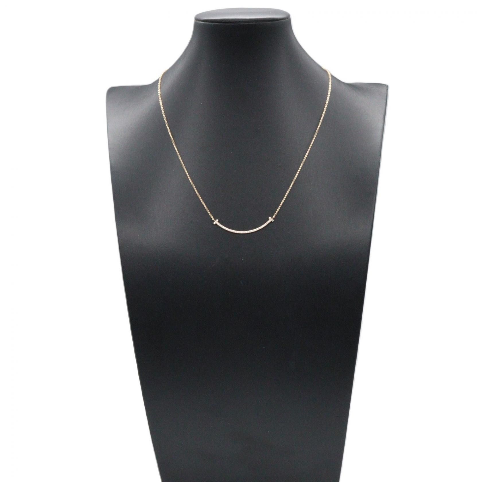 Tiffany & Co. Tiffany & Co. Tiffany & Co. T Smile Small Au750 Diamond Necklace Precious Metal Necklace DUTY FREE for USA Size ONE SIZE - 6 Thumbnail