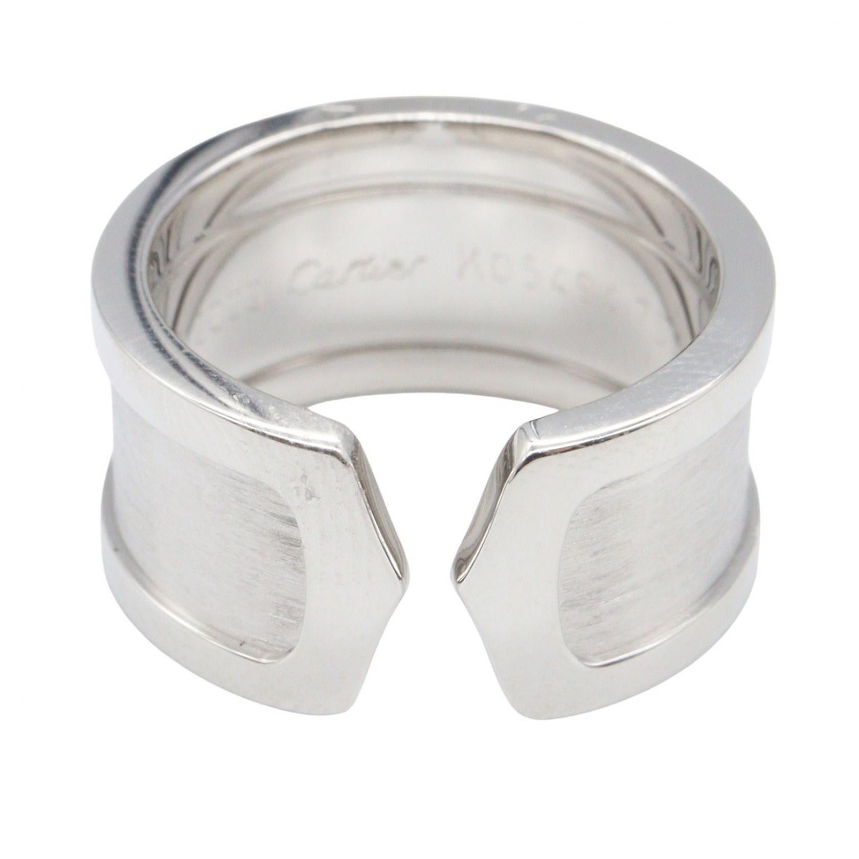 Cartier Cartier Cartier C2 Au750 White Gold Ring Size 9 Precious Metal Ring DUTY FREE for USA Size ONE SIZE - 2 Thumbnail