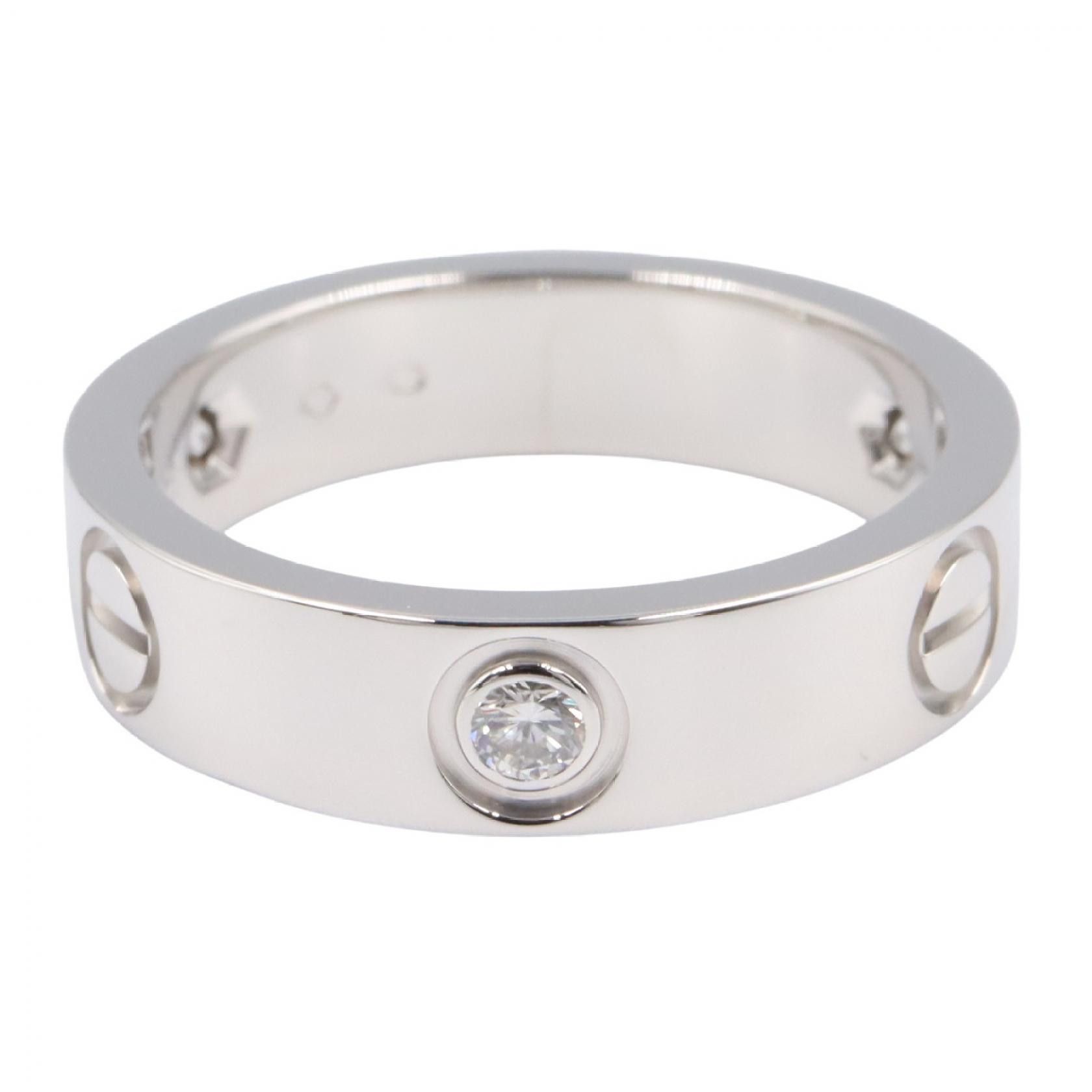 Cartier Cartier Cartier Love Au750 White Gold Diamond Ring Size 15 Precious Metal Ring DUTY FREE for USA Size ONE SIZE - 2 Thumbnail