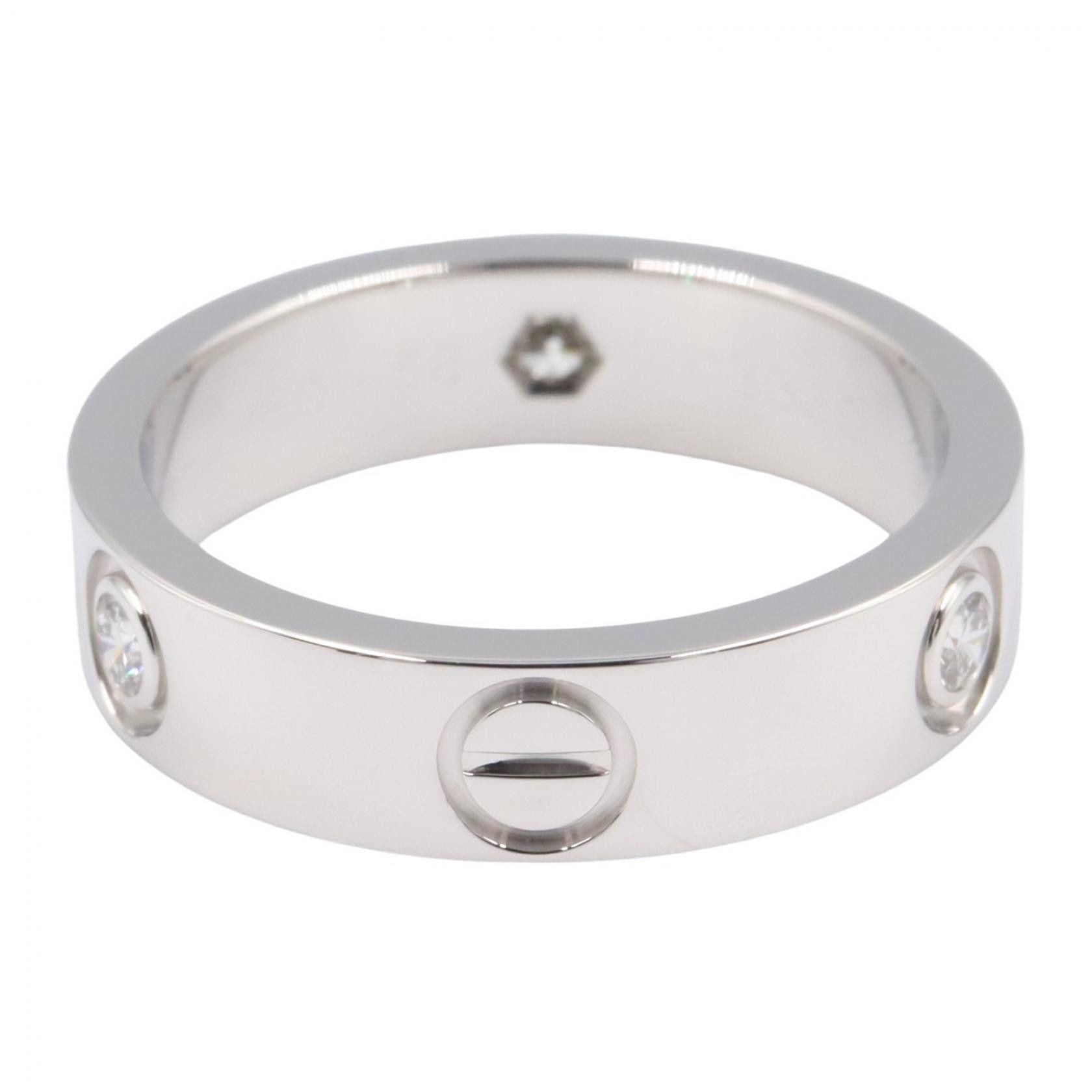 Cartier Cartier Cartier Love Au750 White Gold Diamond Ring Size 15 Precious Metal Ring DUTY FREE for USA Size ONE SIZE - 3 Thumbnail