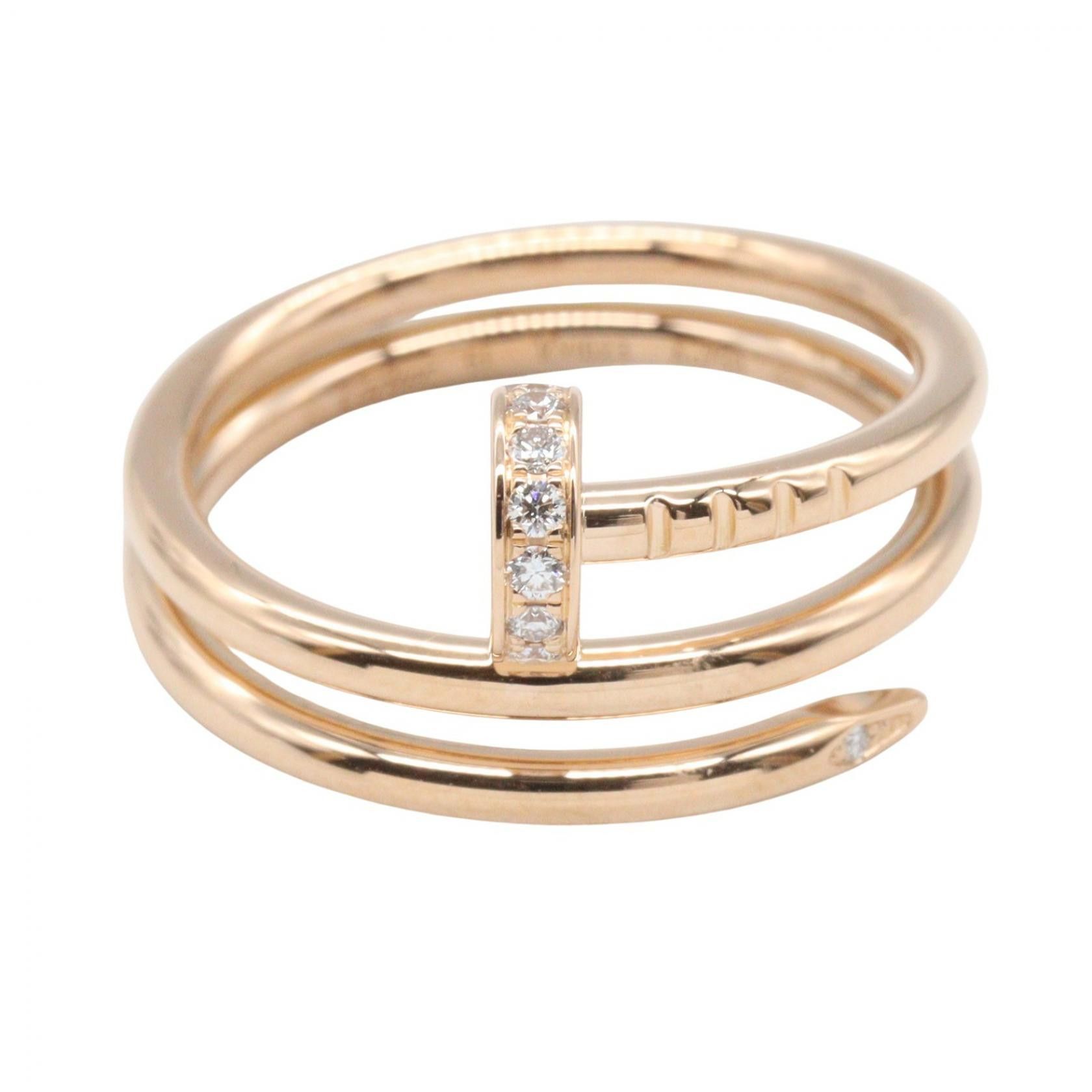 Cartier Cartier Cartier Juste un Clou Double Au750 Diamond Ring Size 11.5 Precious Metal Ring DUTY FREE for USA Size ONE SIZE - 2 Thumbnail