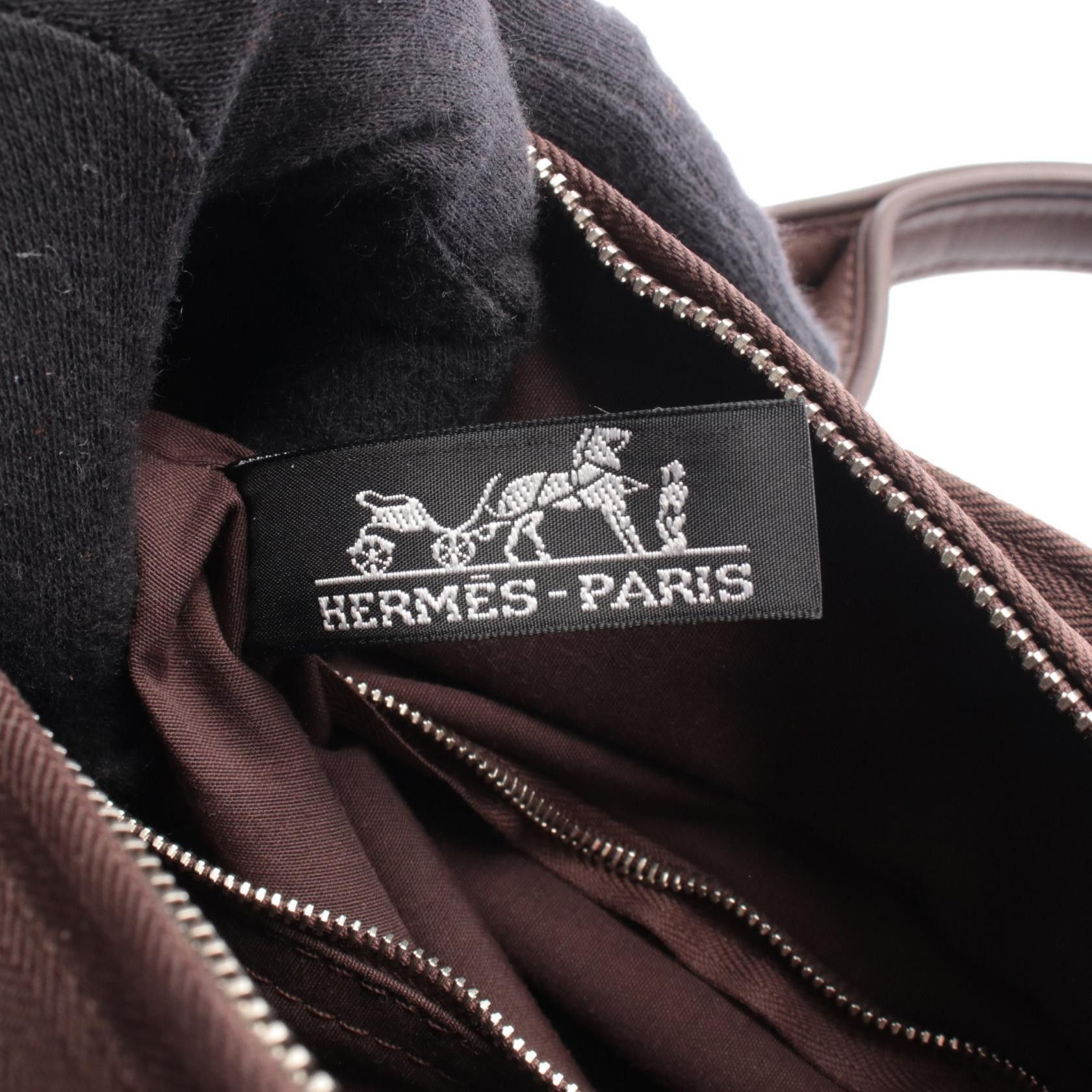 Hermes Hermes Hermes Acapulco PM Toile Chevron Leather Handbag Textile Handbag DUTY FREE for USA Size ONE SIZE - 4 Thumbnail