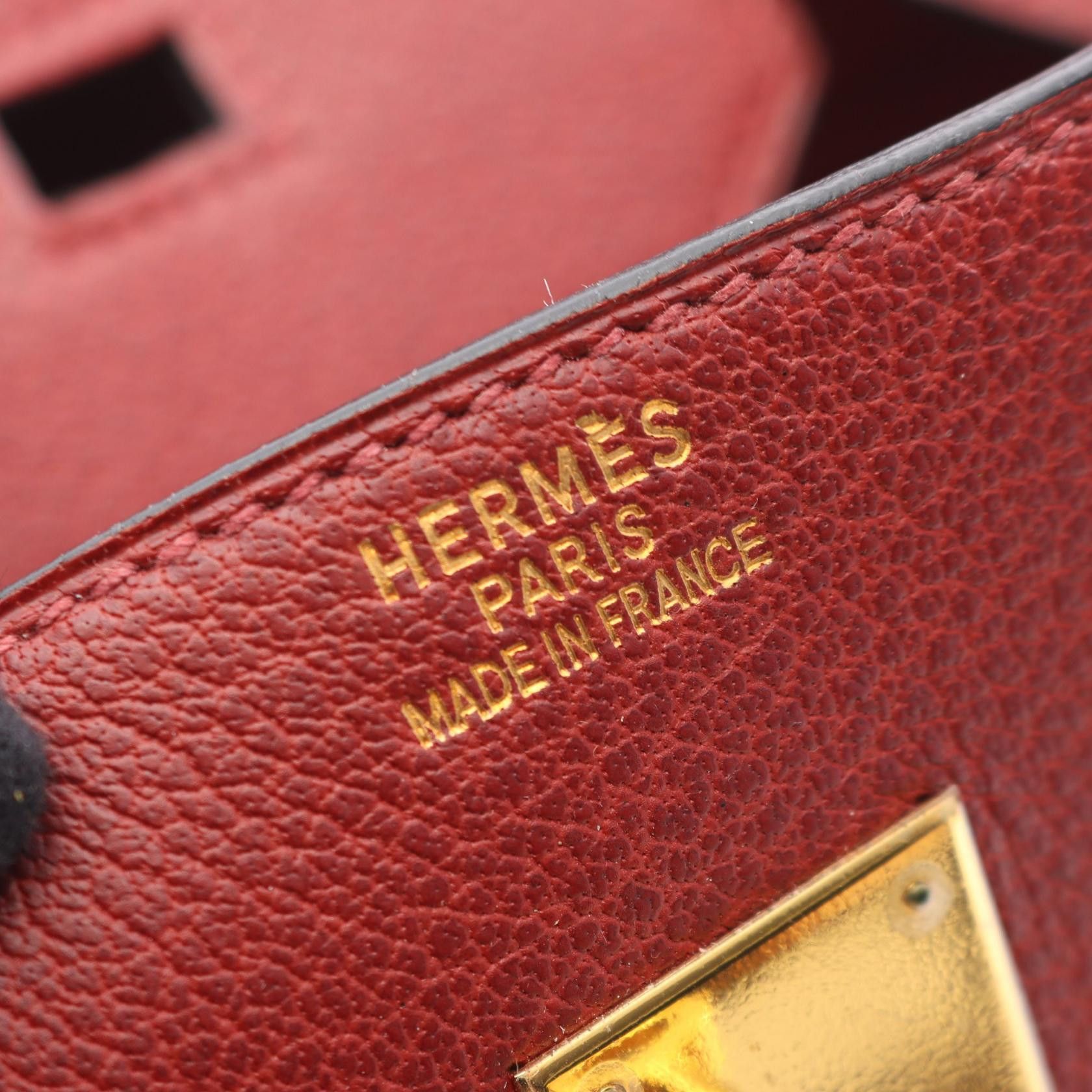 Hermes Hermes Hermes Birkin35 Cuir Buffles Skipper Clin d Oeil Handbag Leather Handbag Stamp F (2002) DUTY FREE for USA Size ONE SIZE - 4 Thumbnail