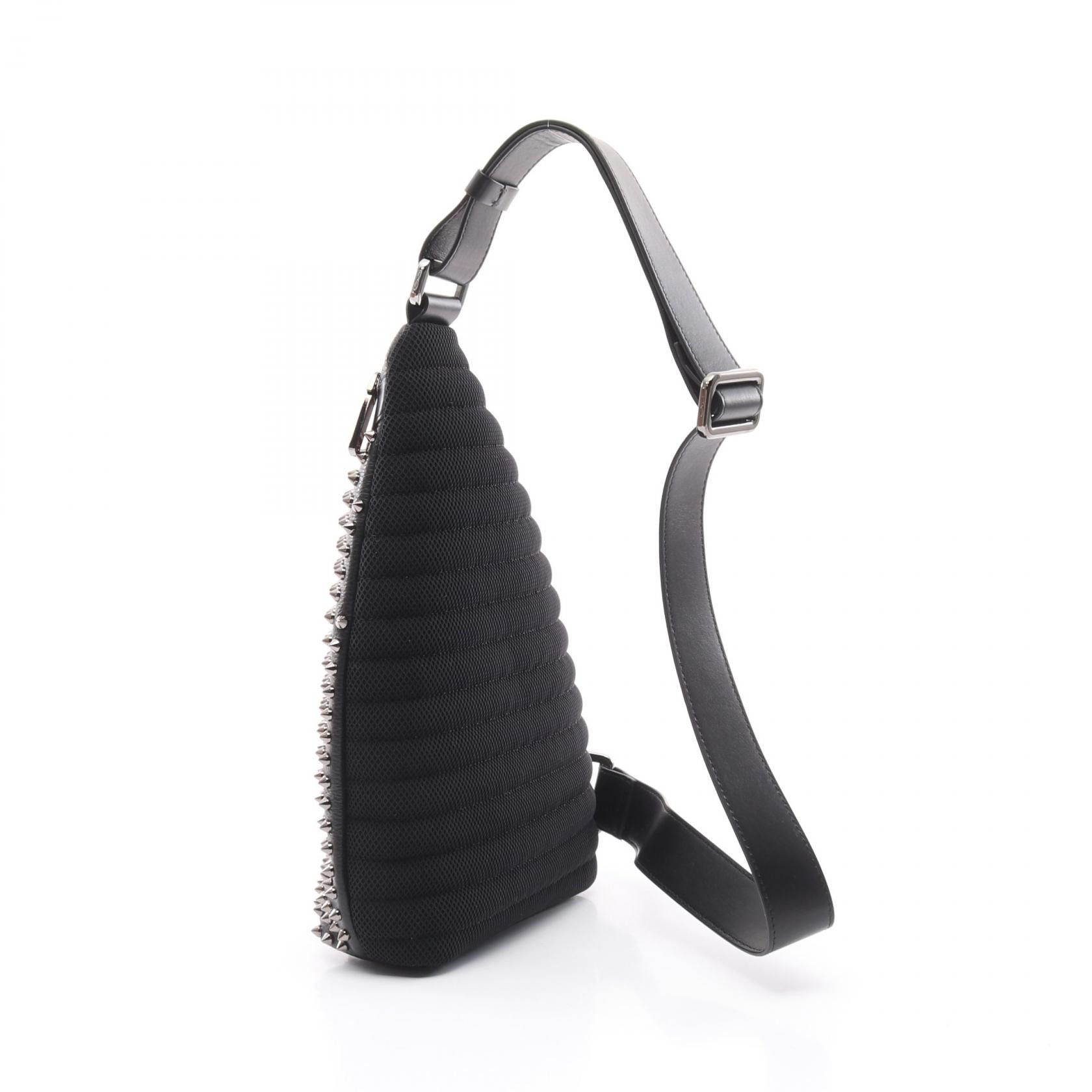 Christian Louboutin Christian Louboutin Christian Louboutin Funky Leather Canvas Waist Bag Leather Belt Bag 1255046B078 DUTY FREE for USA Size ONE SIZE - 2 Thumbnail