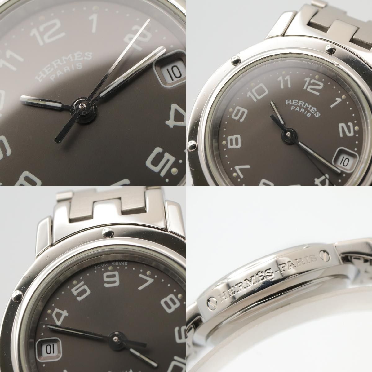 Hermes Hermes Hermes Clipper Stainless Steel Watch Metal Quartz CL4.210 DUTY FREE for USA Size ONE SIZE - 9 Thumbnail