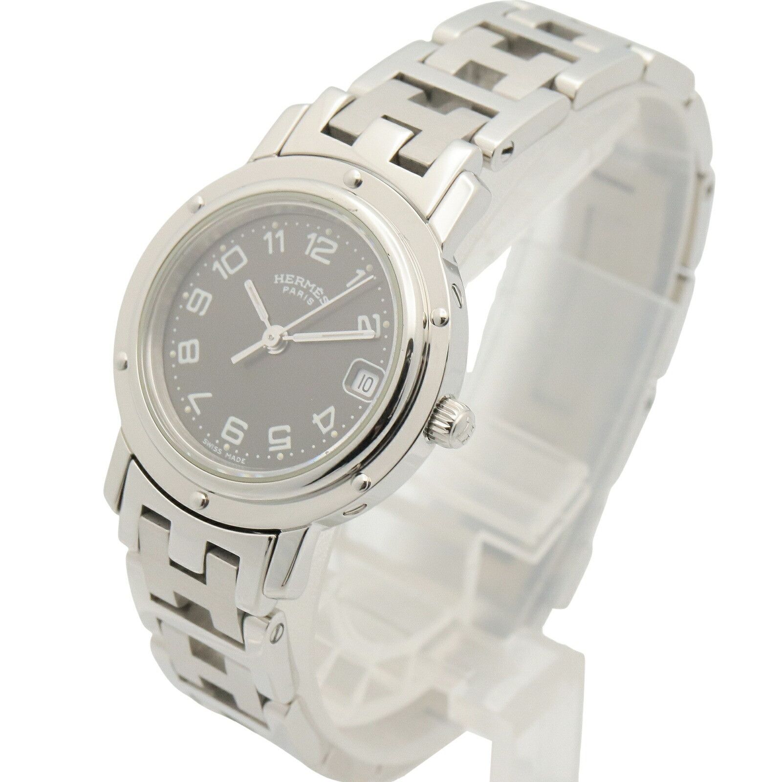 Hermes Hermes Hermes Clipper Stainless Steel Watch Metal Quartz CL4.210 DUTY FREE for USA Size ONE SIZE - 2 Thumbnail