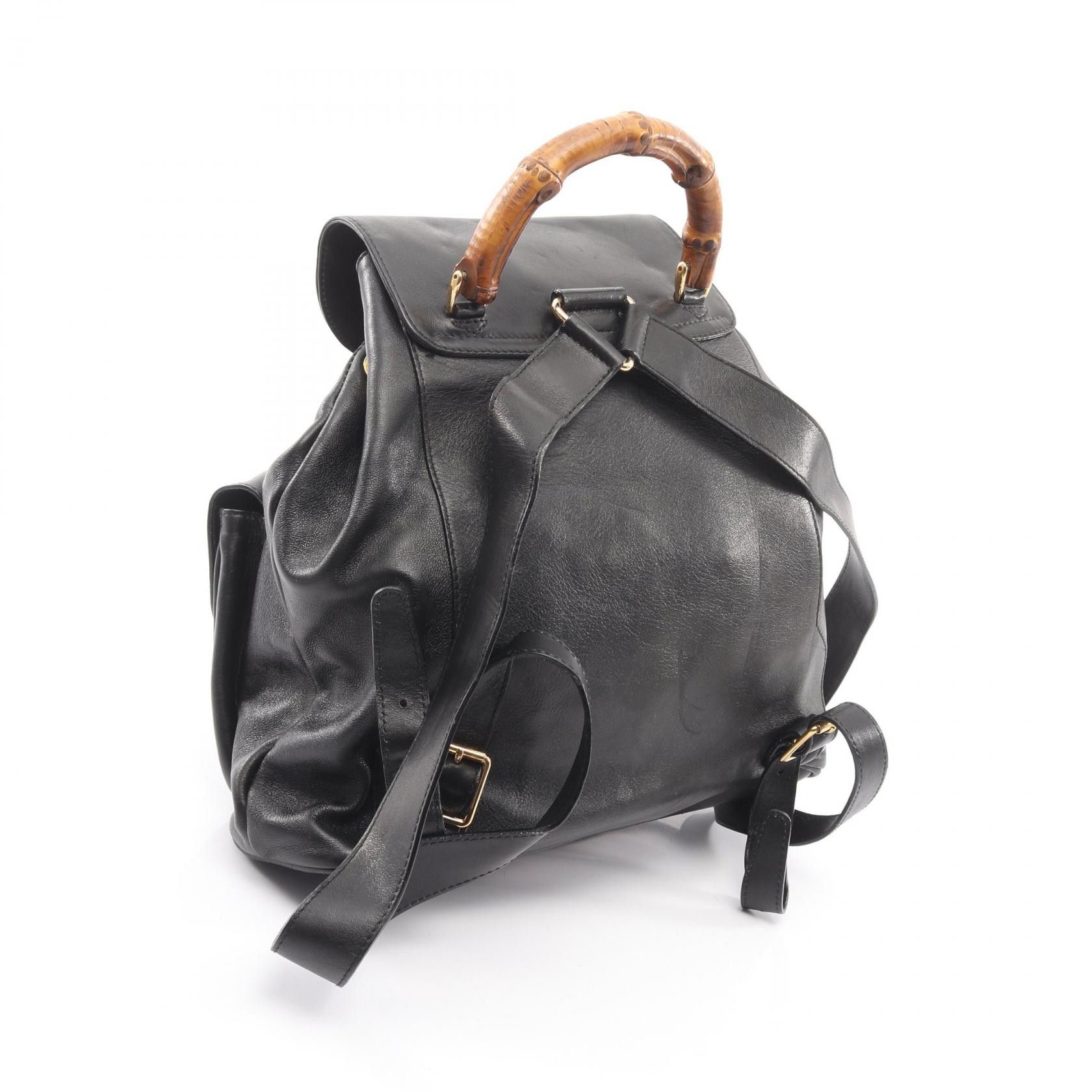 Gucci Gucci Gucci Bamboo Leather Backpack Leather Backpack 00320580016 DUTY FREE for USA Size ONE SIZE - 2 Thumbnail