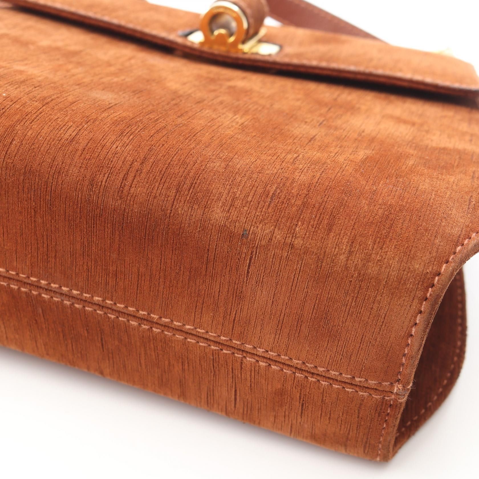 Salvatore Ferragamo Salvatore Ferragamo Salvatore Ferragamo Suede Shoulder Bag Leather Shoulder Bag DUTY FREE for USA Size ONE SIZE - 6 Thumbnail