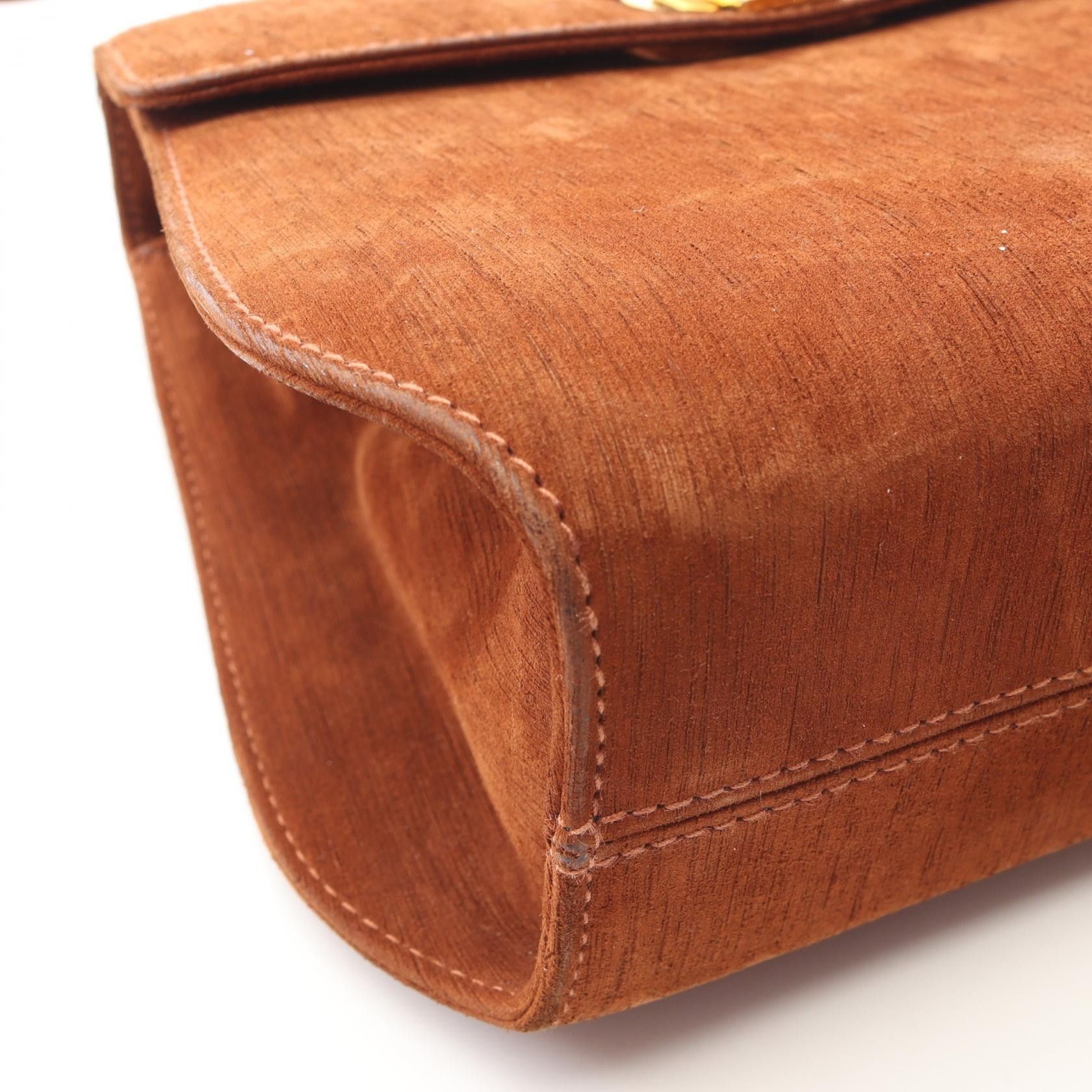 Salvatore Ferragamo Salvatore Ferragamo Salvatore Ferragamo Suede Shoulder Bag Leather Shoulder Bag DUTY FREE for USA Size ONE SIZE - 5 Thumbnail