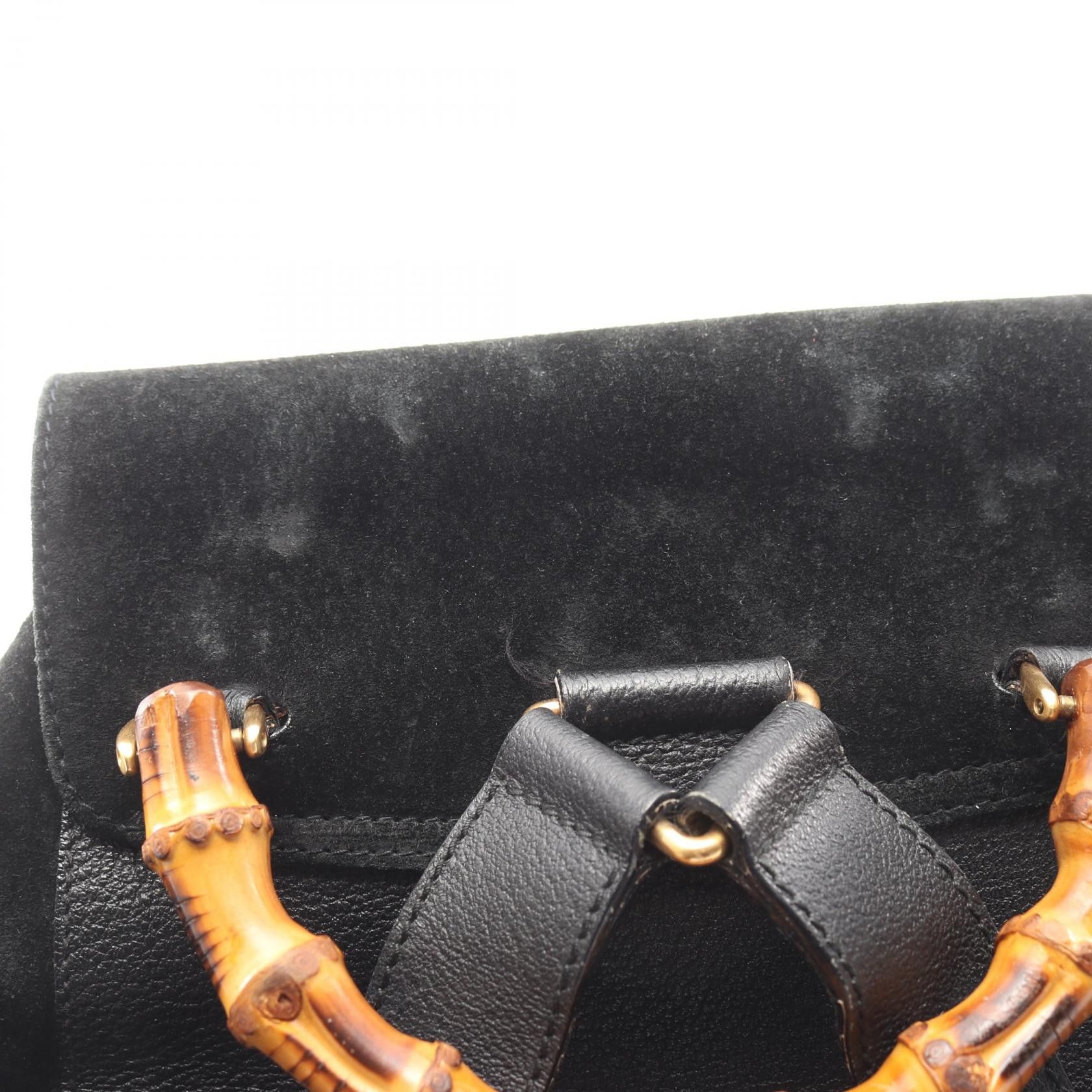 Gucci Gucci Gucci Bamboo Suede Leather Backpack Leather Backpack 00320580016 DUTY FREE for USA Size ONE SIZE - 9 Thumbnail