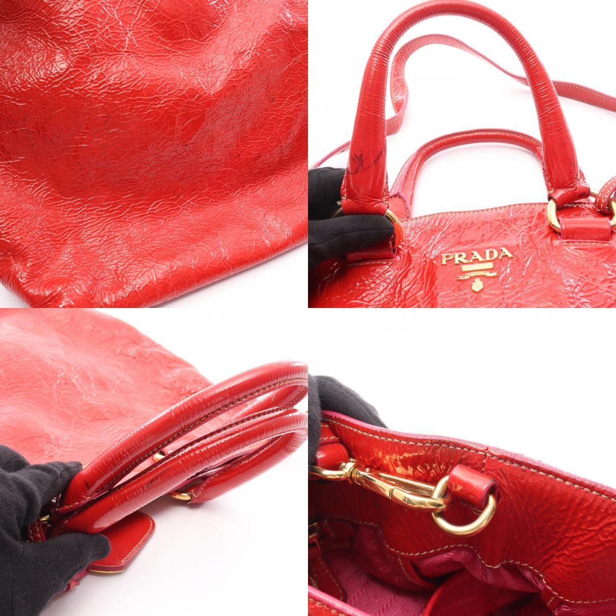 Prada Prada Prada Patent Leather Tote Bag Leather Tote Bag DUTY FREE for USA Size ONE SIZE - 9 Thumbnail