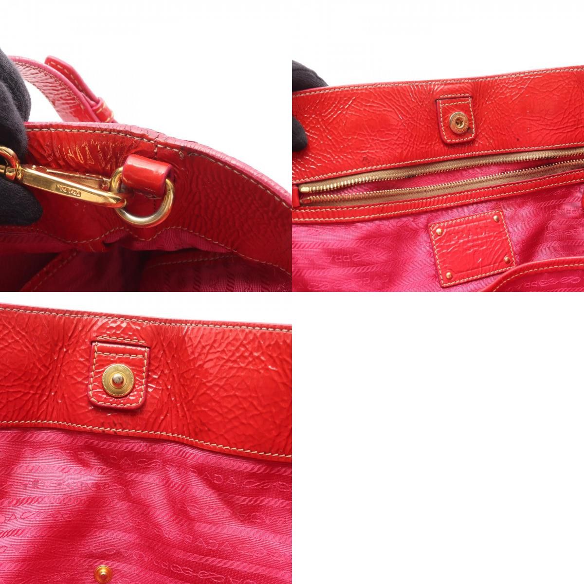 Prada Prada Prada Patent Leather Tote Bag Leather Tote Bag DUTY FREE for USA Size ONE SIZE - 10 Thumbnail
