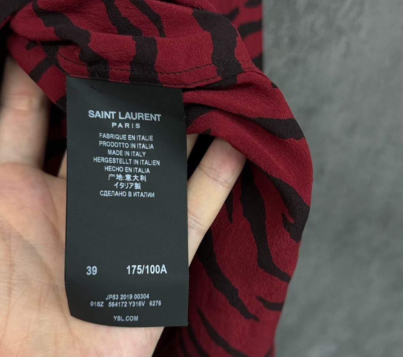 Saint Laurent Paris Saint Laurent Zebra Print Shirt Size M Size US M / EU 48-50 / 2 - 5 Thumbnail
