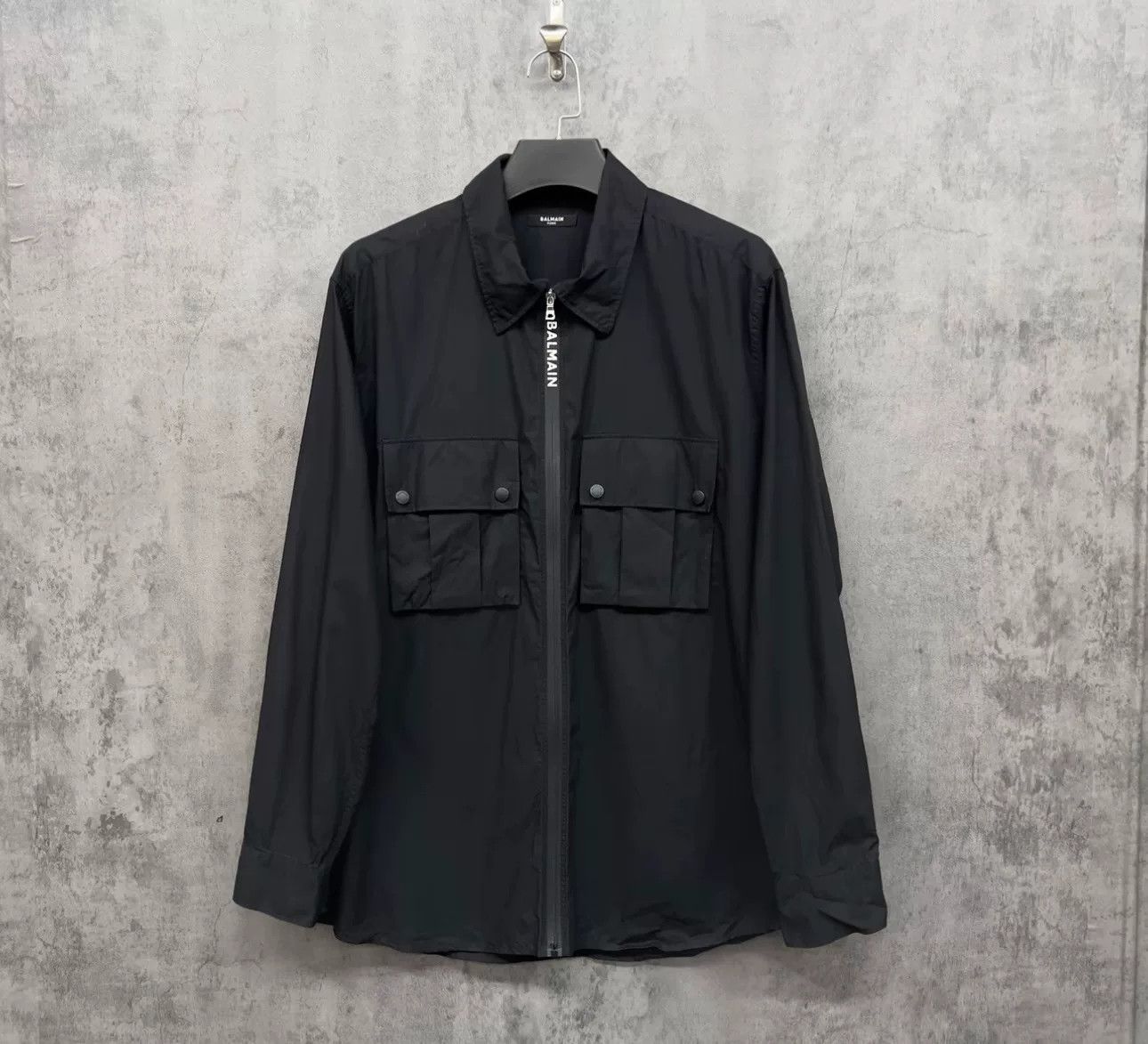 Balmain Balmain Black Zip-Up Light Jacket Size M Size US M / EU 48-50 / 2 - 2 Thumbnail