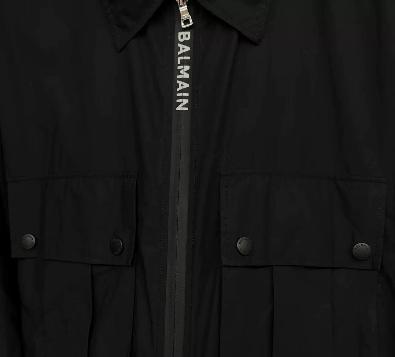 Balmain Balmain Black Zip-Up Light Jacket Size M Size US M / EU 48-50 / 2 - 3 Thumbnail
