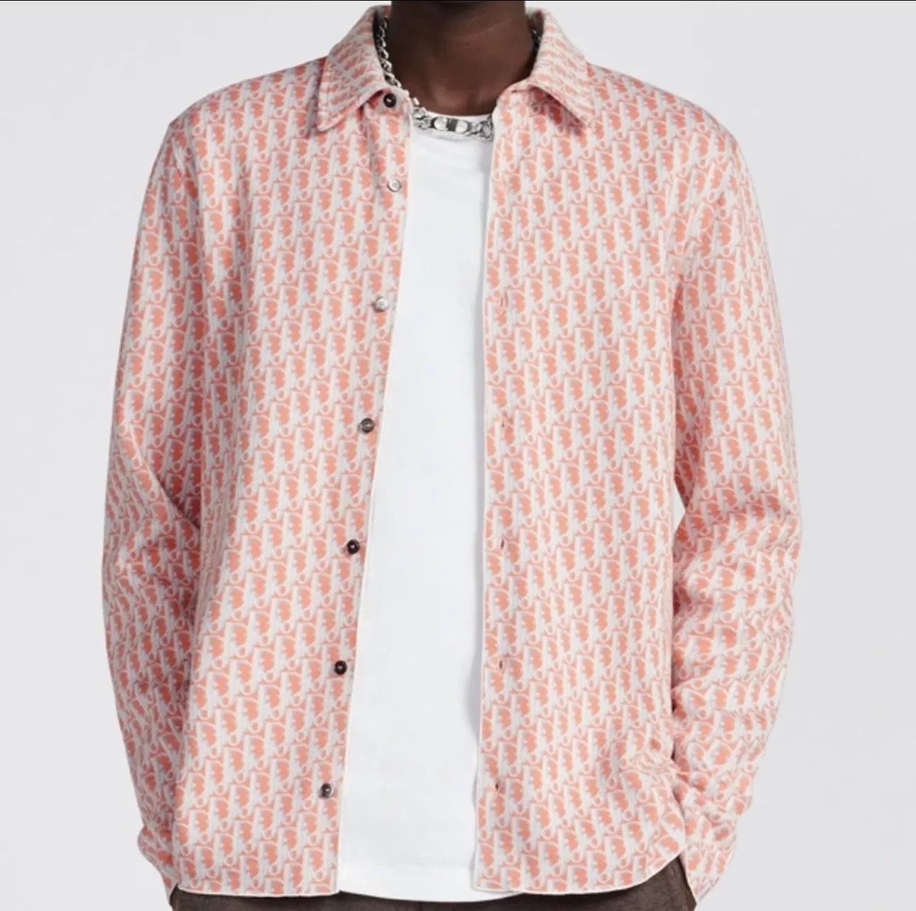 Dior Dior Oblique Knit Shirt Jacket Size L Size US L / EU 52-54 / 3 - 6 Thumbnail