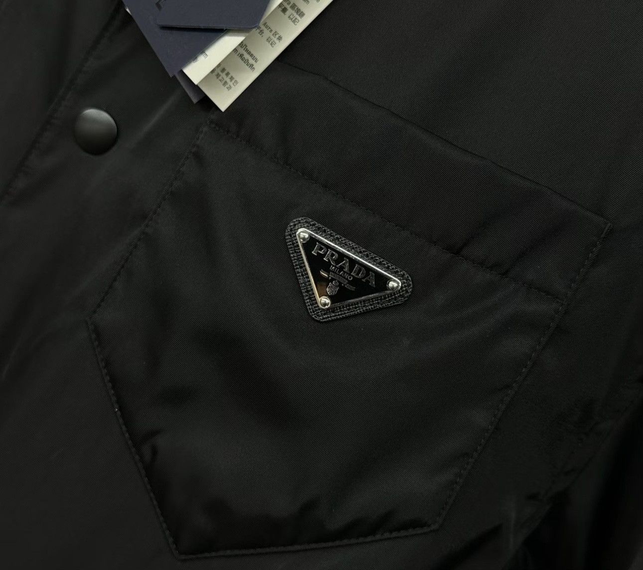 Prada Prada Logo Nylon Button Up Shirt Size M Size US M / EU 48-50 / 2 - 3 Thumbnail