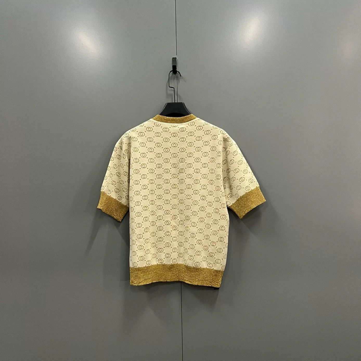 Gucci Gucci Metallic GG Knit Short Sleeve Sweater Size S Size US S / EU 44-46 / 1 - 3 Thumbnail