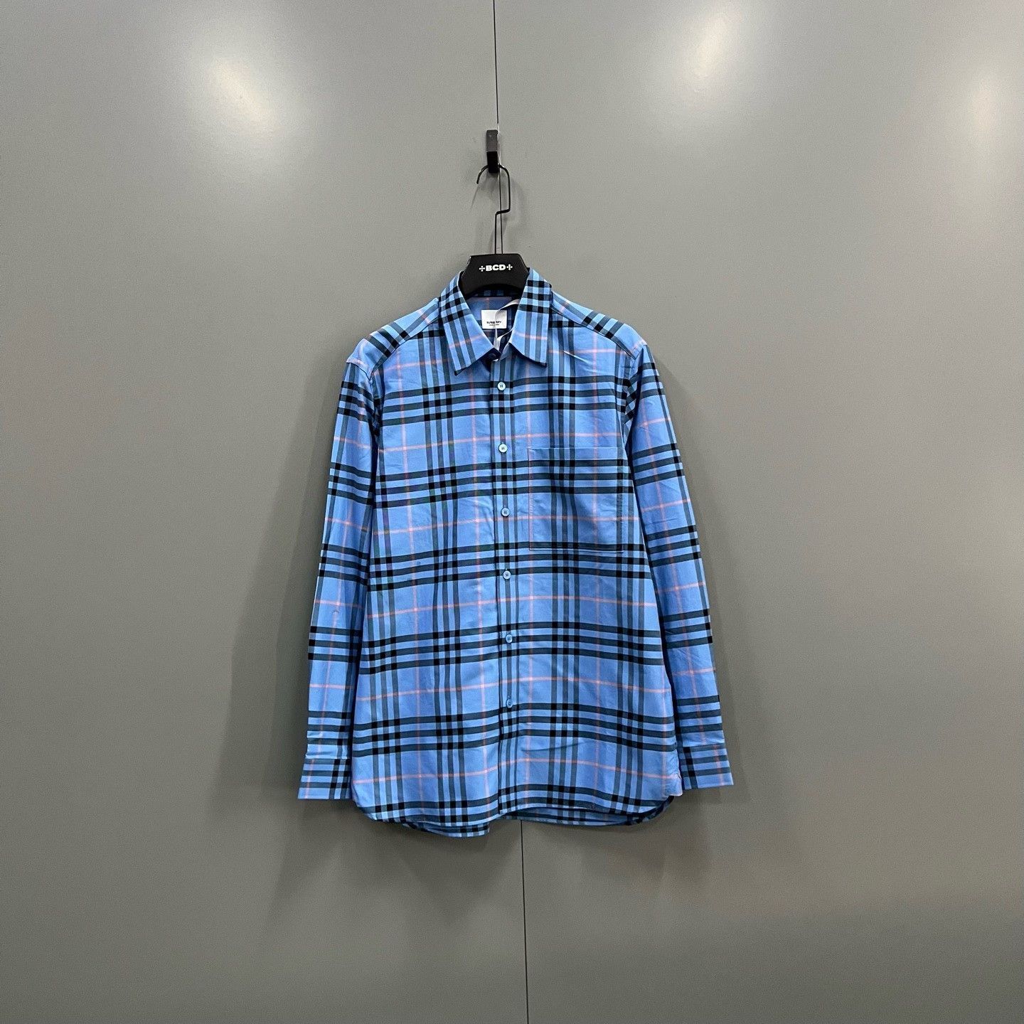 Burberry Burberry Blue Check Cotton Shirt Size M Size US M / EU 48-50 / 2 - 2 Thumbnail