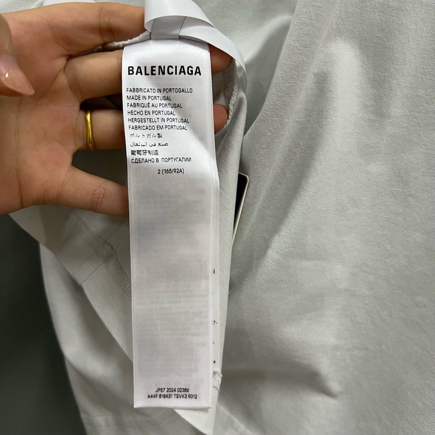 Balenciaga Balenciaga White Logo T-Shirt Size M Size US M / EU 48-50 / 2 - 6 Thumbnail
