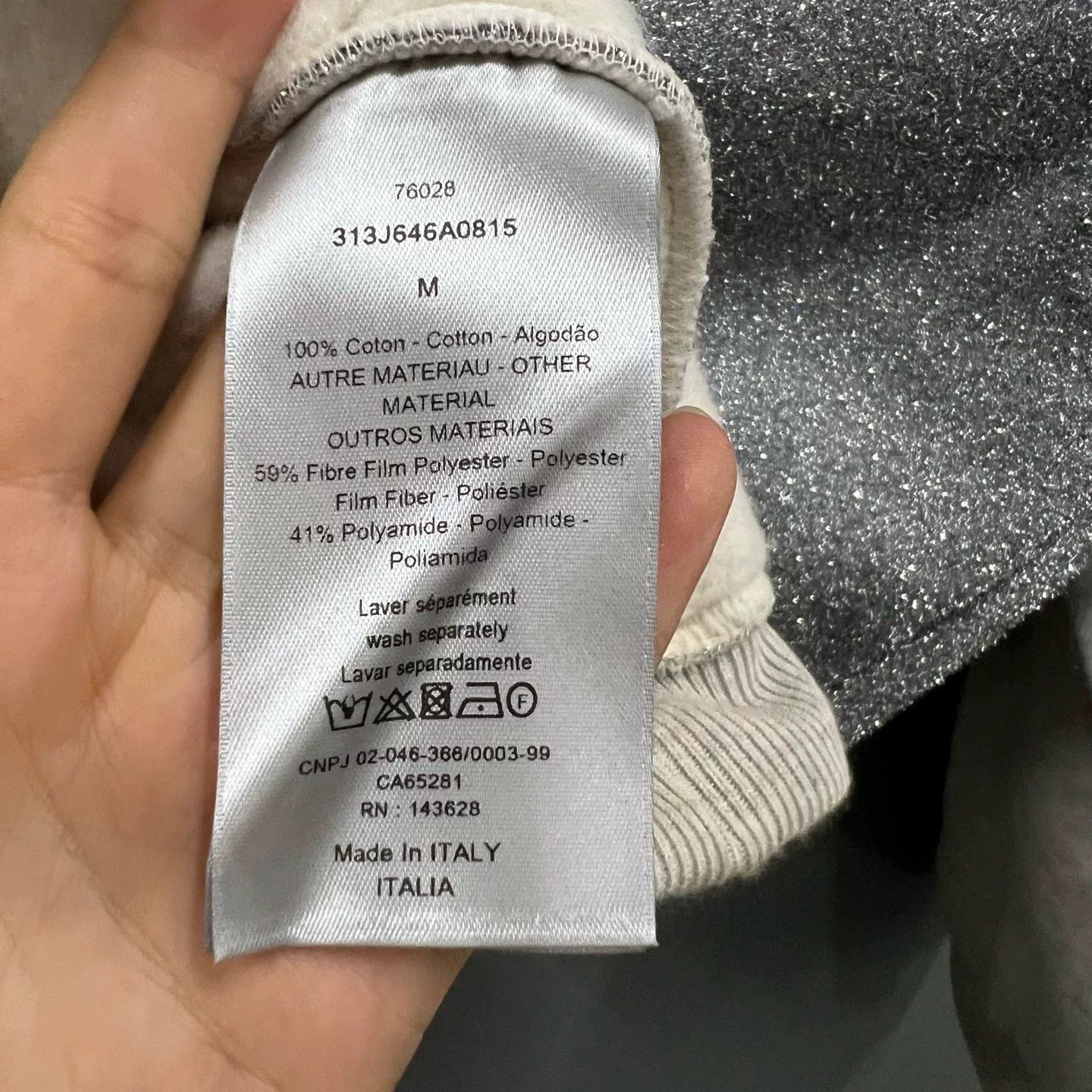 Dior Dior Glitter Panel Hoodie Size M Size US M / EU 48-50 / 2 - 5 Thumbnail