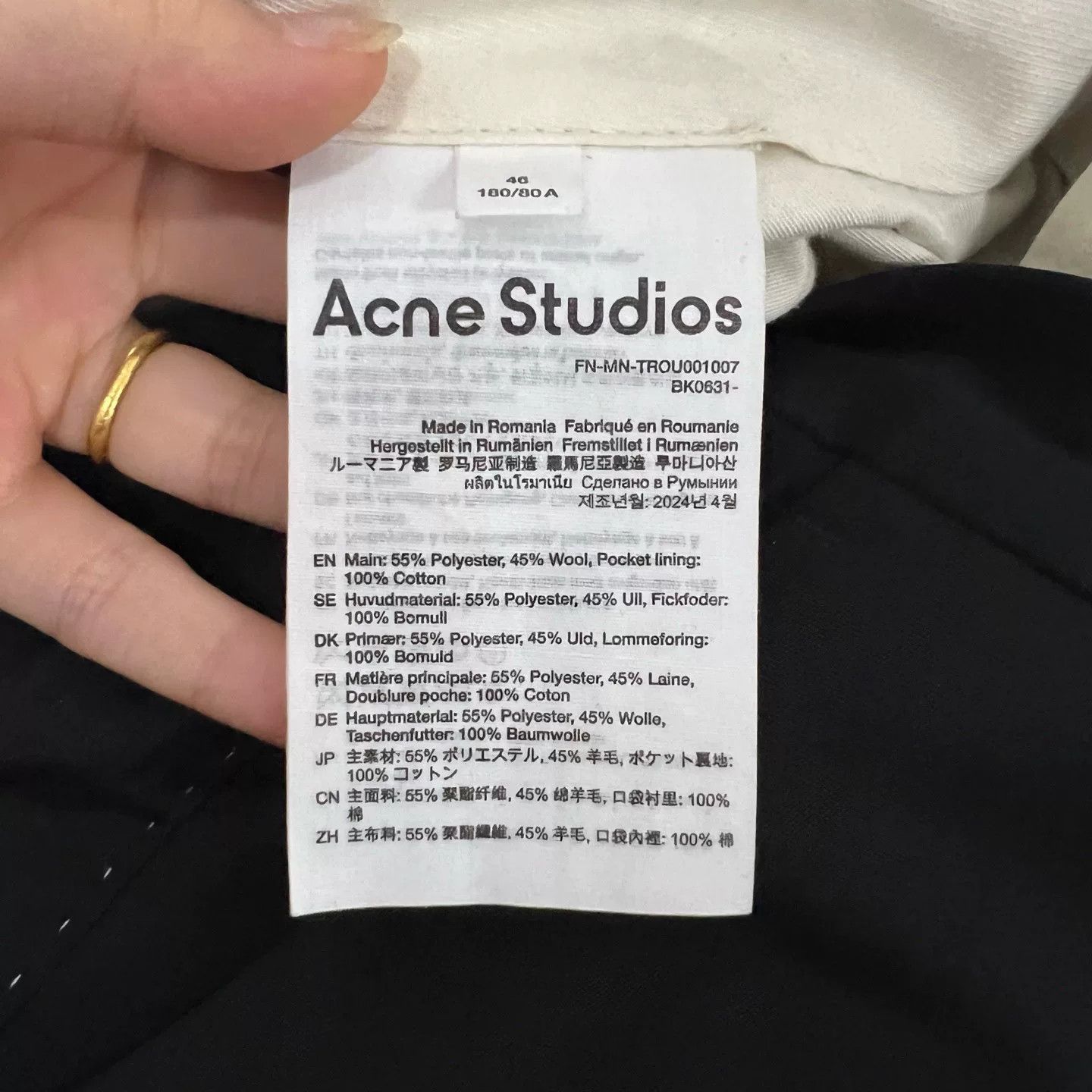 Acne Studios Acne Studios Black Trousers Size 46 Size US 30 / EU 46 - 5 Thumbnail