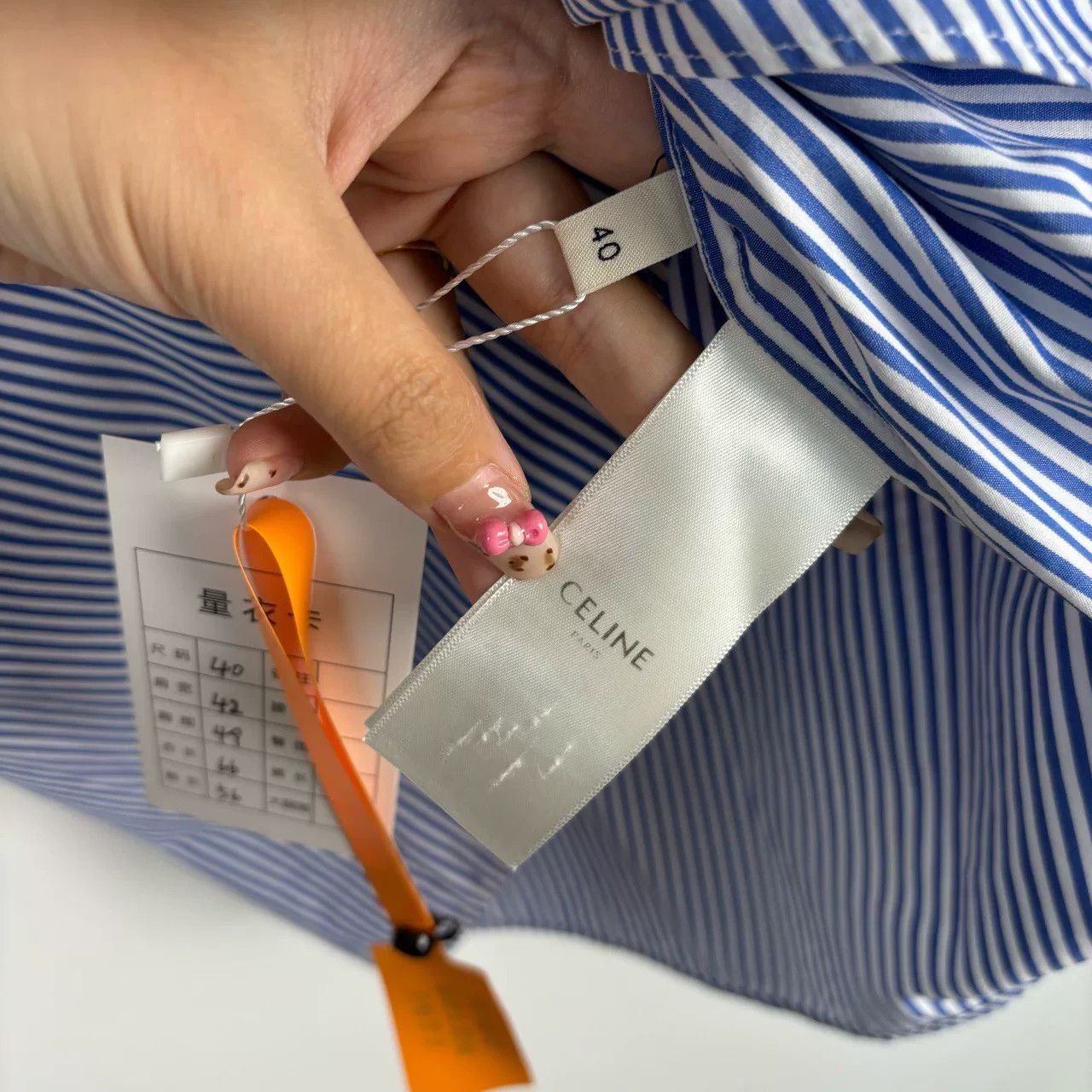 Celine Celine Striped Button-Up Shirt Size M Size US M / EU 48-50 / 2 - 6 Thumbnail