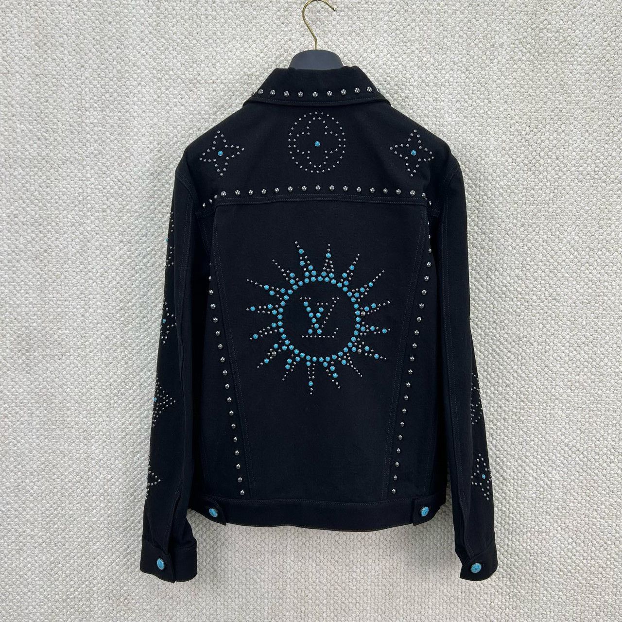 Louis Vuitton Louis Vuitton Turquoise Studded Denim Jacket Size S Size US S / EU 44-46 / 1 - 3 Thumbnail