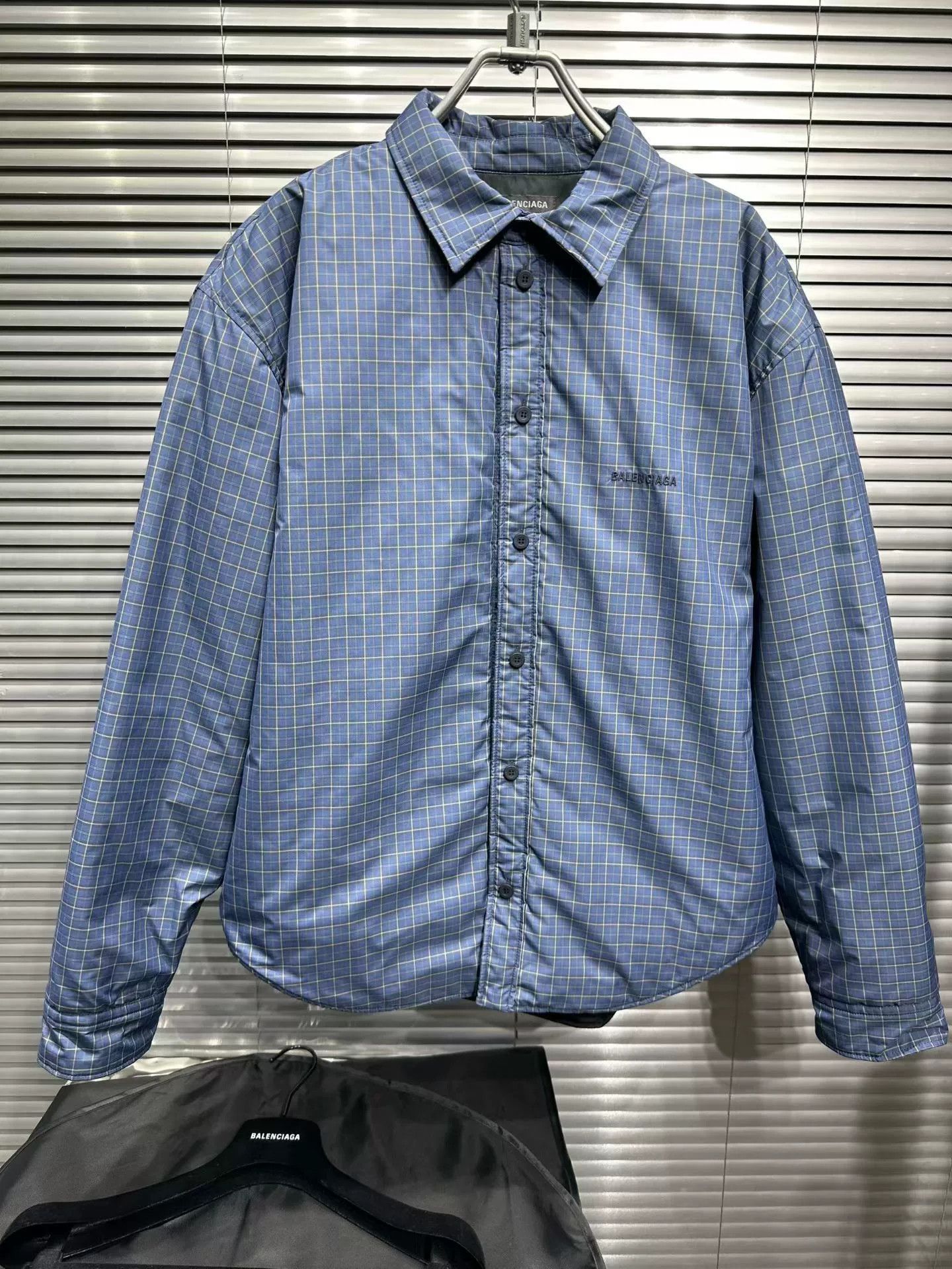 Balenciaga Balenciaga Plaid Quilted Shirt Jacket Size M Size US M / EU 48-50 / 2 - 4 Thumbnail