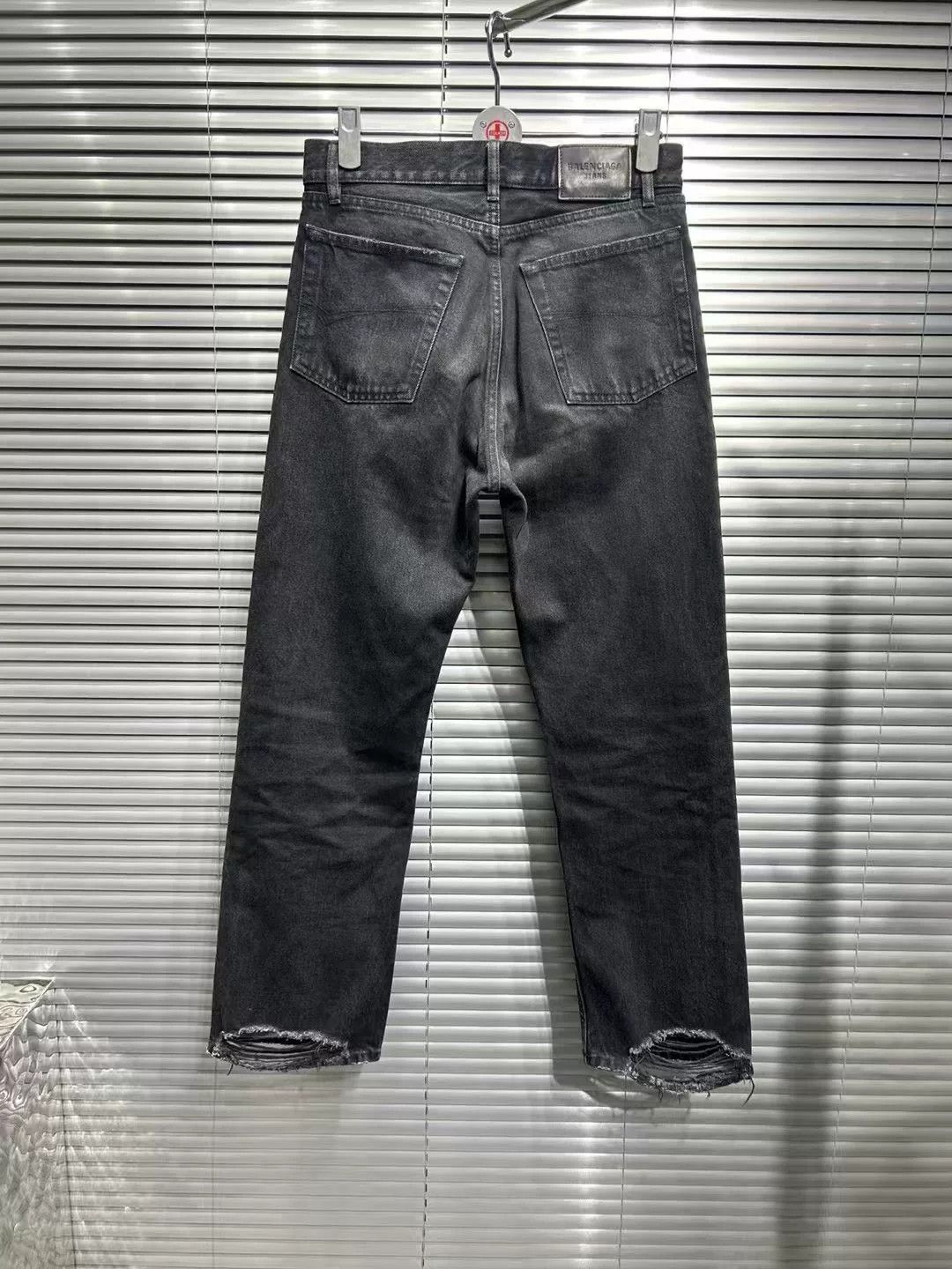 Balenciaga Balenciaga Distressed Black Wash Jeans Size 29 Size 29" - 3 Thumbnail