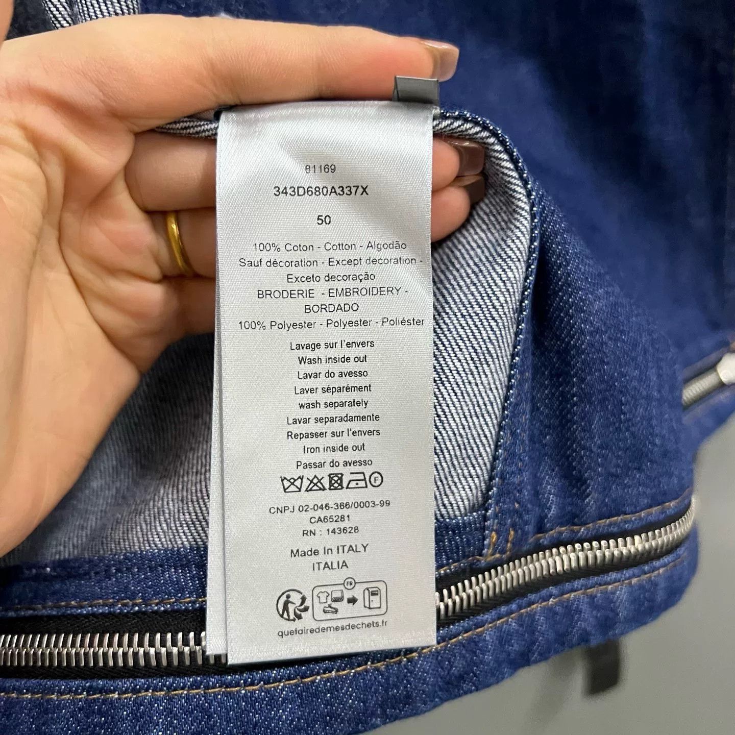 Dior Dior Zip Detail Denim Vest Size M Size US M / EU 48-50 / 2 - 6 Thumbnail
