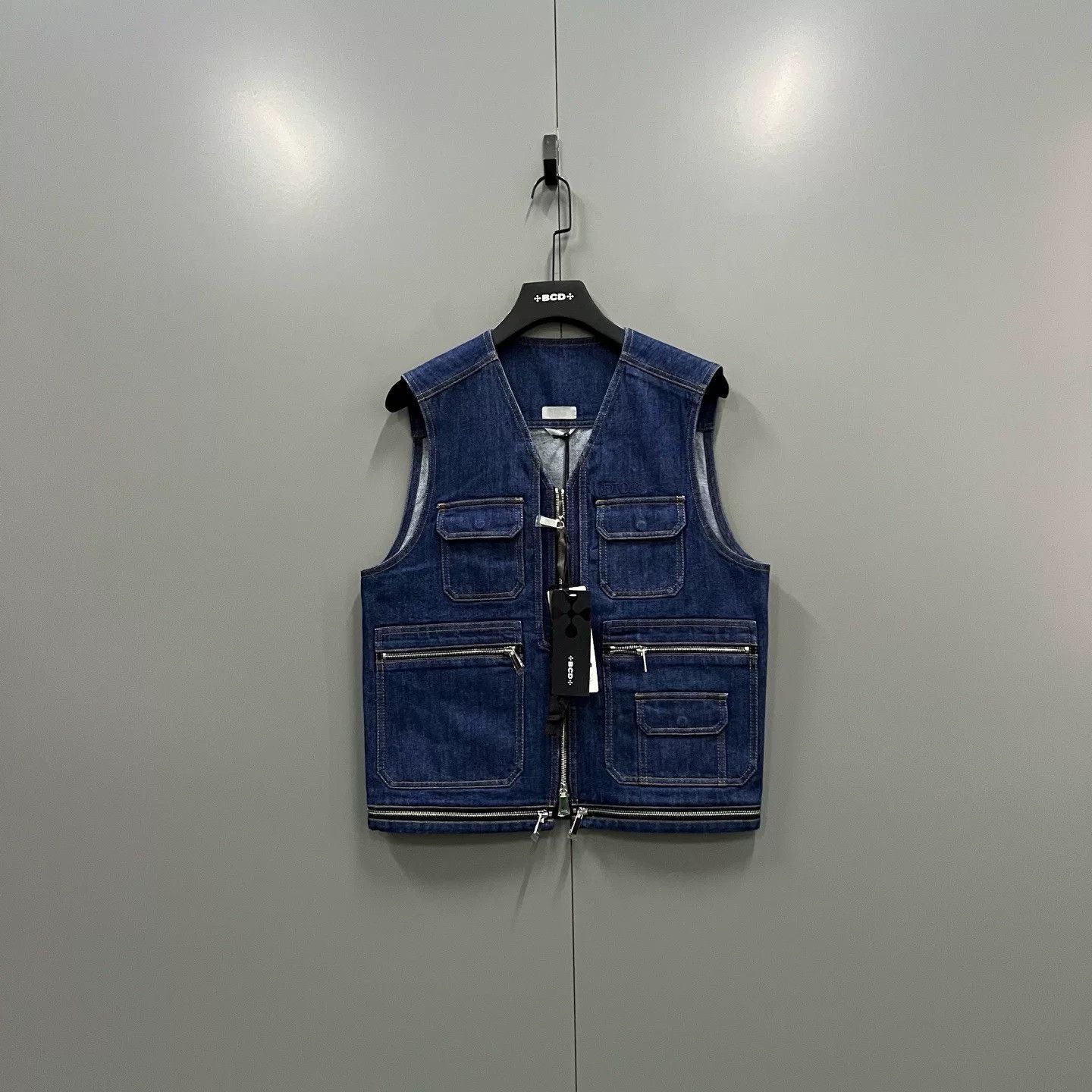 Dior Dior Zip Detail Denim Vest Size M Size US M / EU 48-50 / 2 - 2 Thumbnail