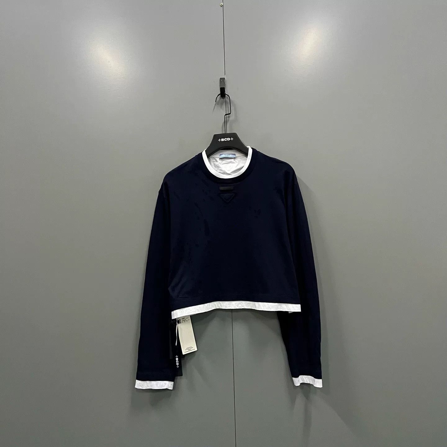 Prada Prada Logo Fake Two-Piece Long Sleeve Size S Size US S / EU 44-46 / 1 - 2 Thumbnail