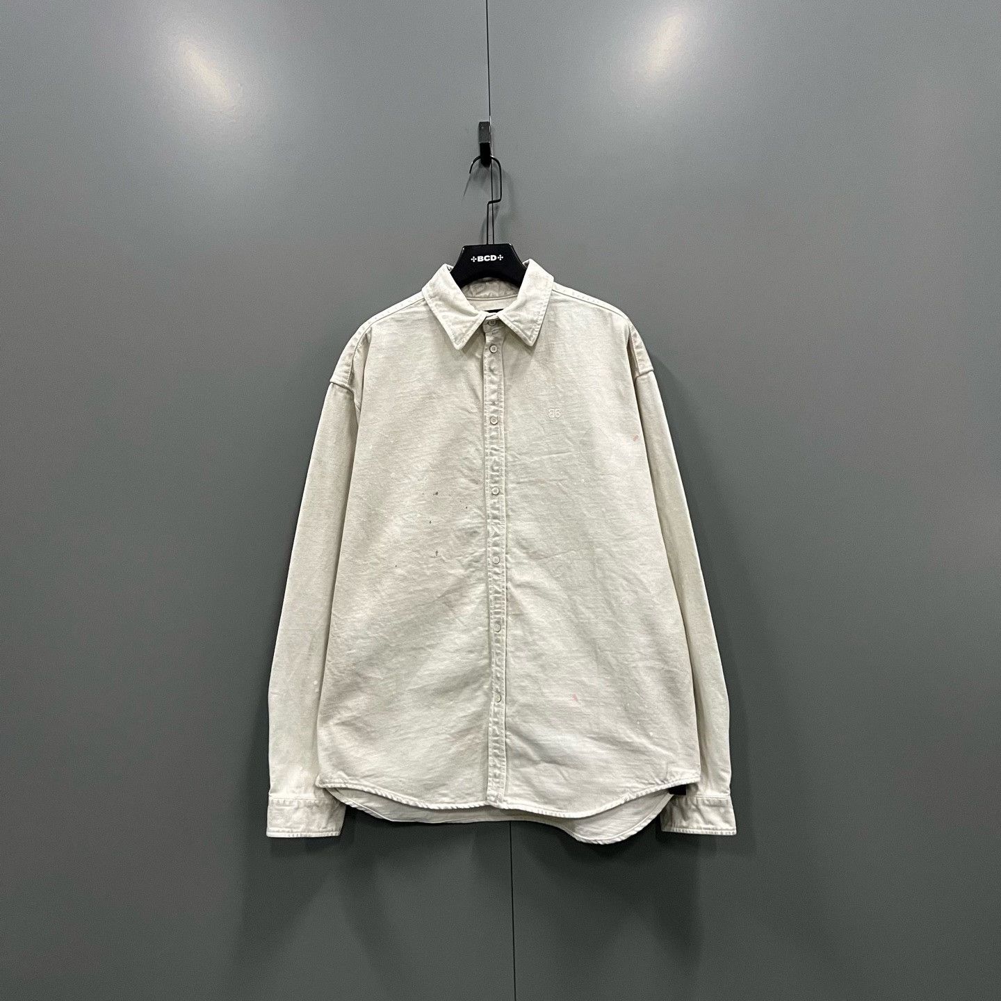Balenciaga Balenciaga Embroidered BB Shirt Size M Size US M / EU 48-50 / 2 - 2 Thumbnail