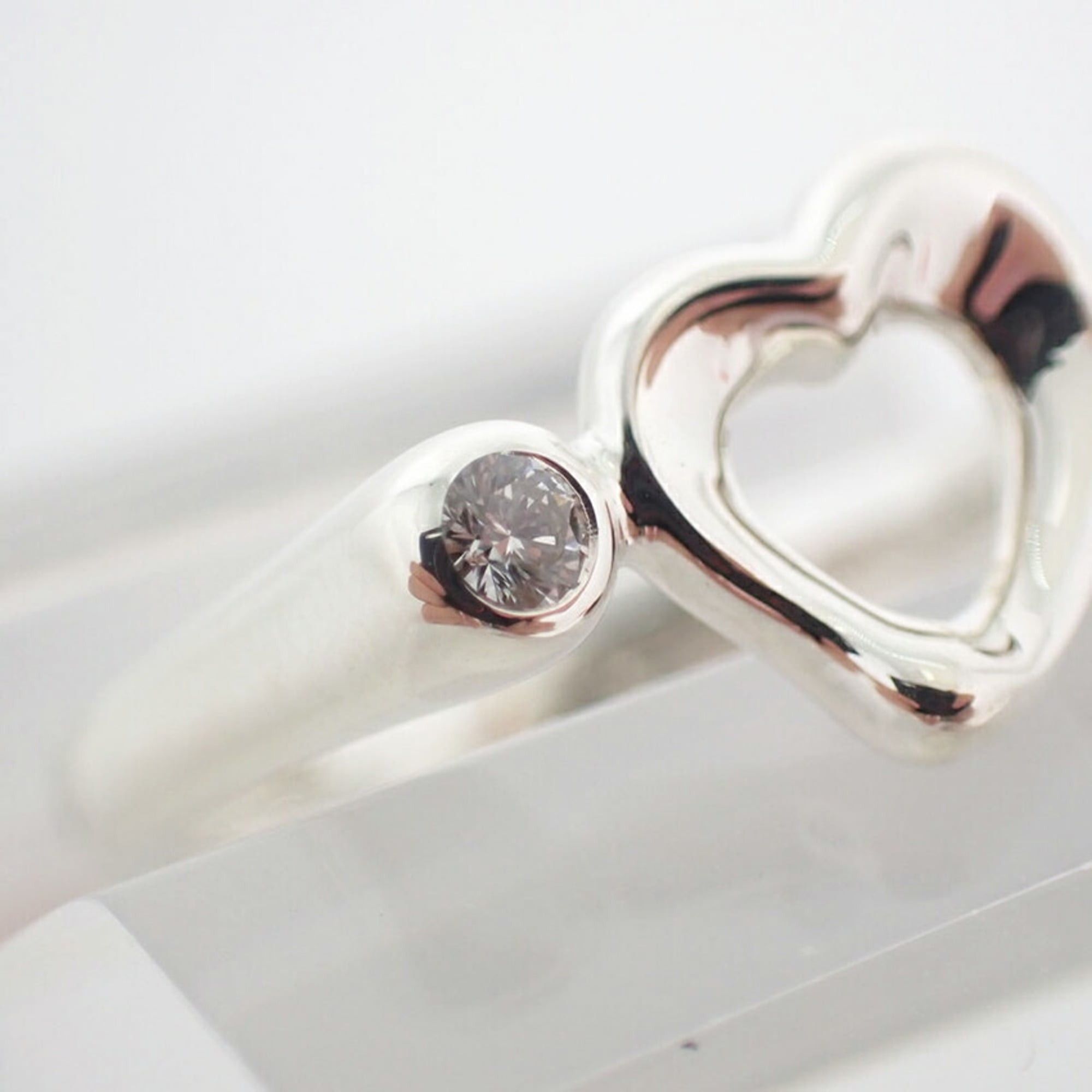 Tiffany & Co. TIFFANY & Co. 925 Diamond 1pc Heart Ring, Size 9 Size ONE SIZE - 6 Thumbnail