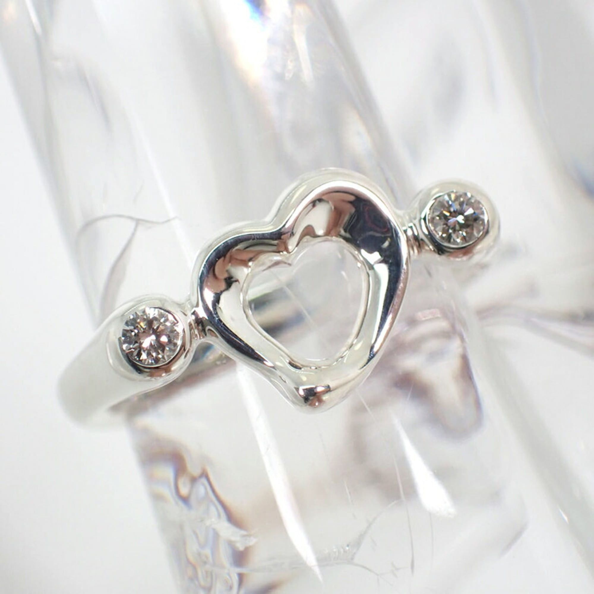 Tiffany & Co. TIFFANY & Co. 925 Diamond 1pc Heart Ring, Size 9 Size ONE SIZE - 5 Thumbnail