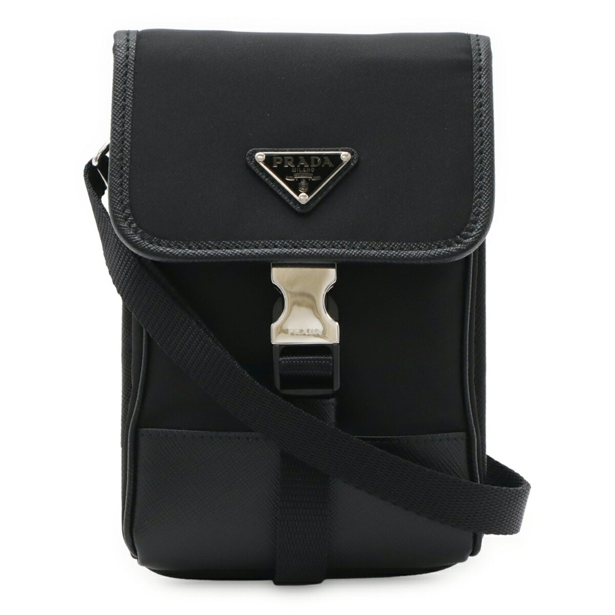 Prada PRADA Triangle Smartphone Case, Shoulder Bag, Handbag, Pouch, Nylon, NERO Black, 2ZH109 Size ONE SIZE - 2 Thumbnail