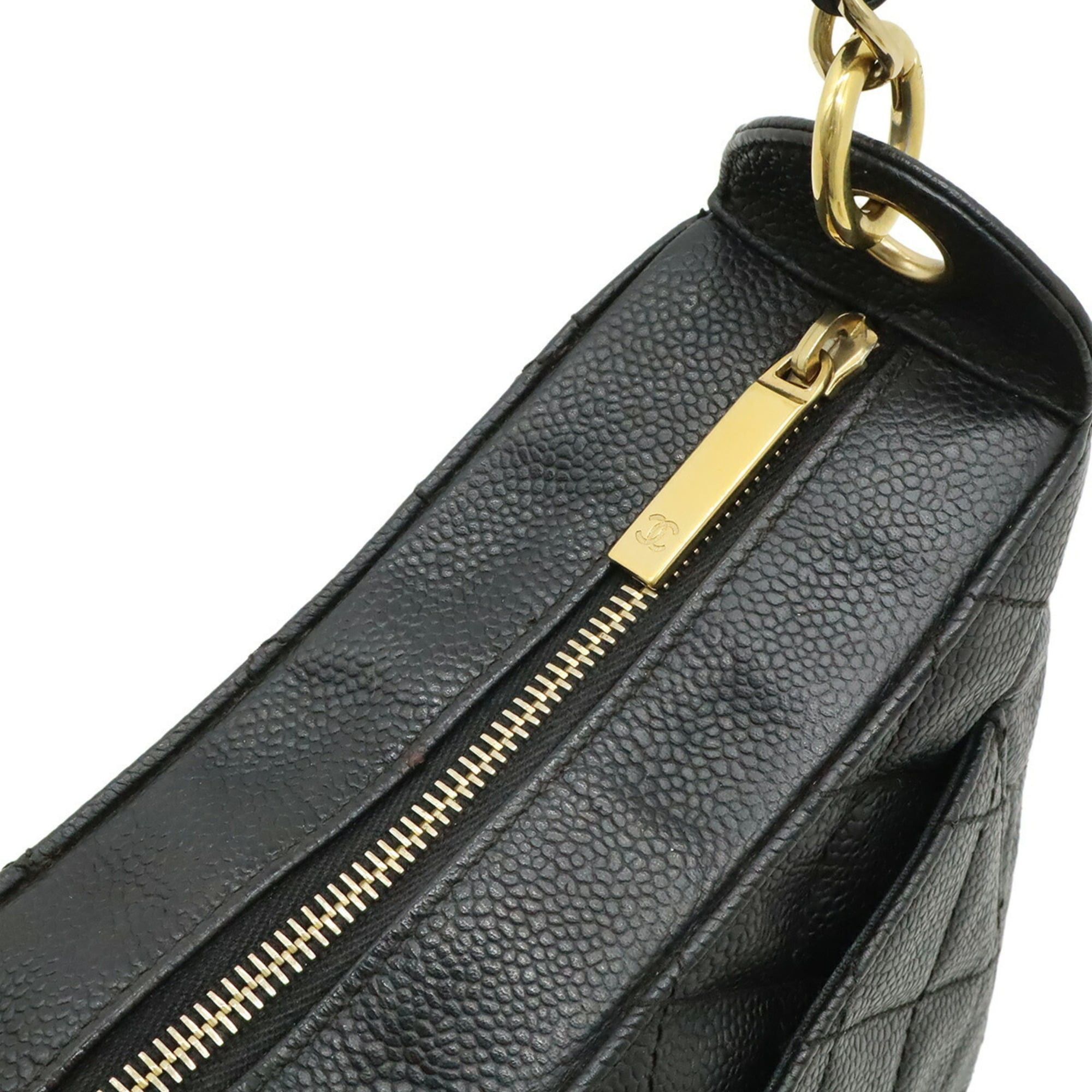 Chanel CHANEL Matelassé Chain Shoulder Bag, Caviar Leather, Black, A20993 Size ONE SIZE - 7 Thumbnail