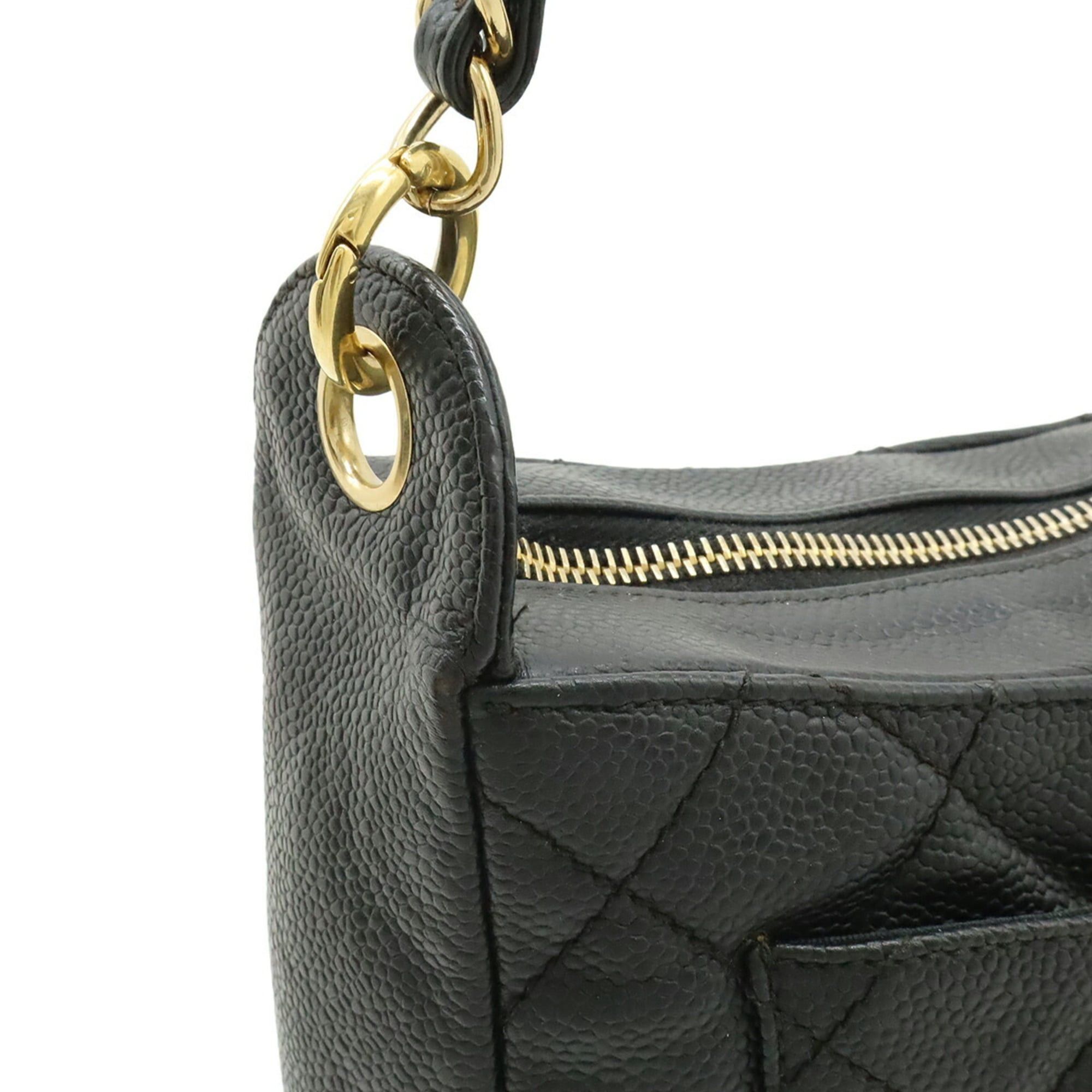 Chanel CHANEL Matelassé Chain Shoulder Bag, Caviar Leather, Black, A20993 Size ONE SIZE - 5 Thumbnail