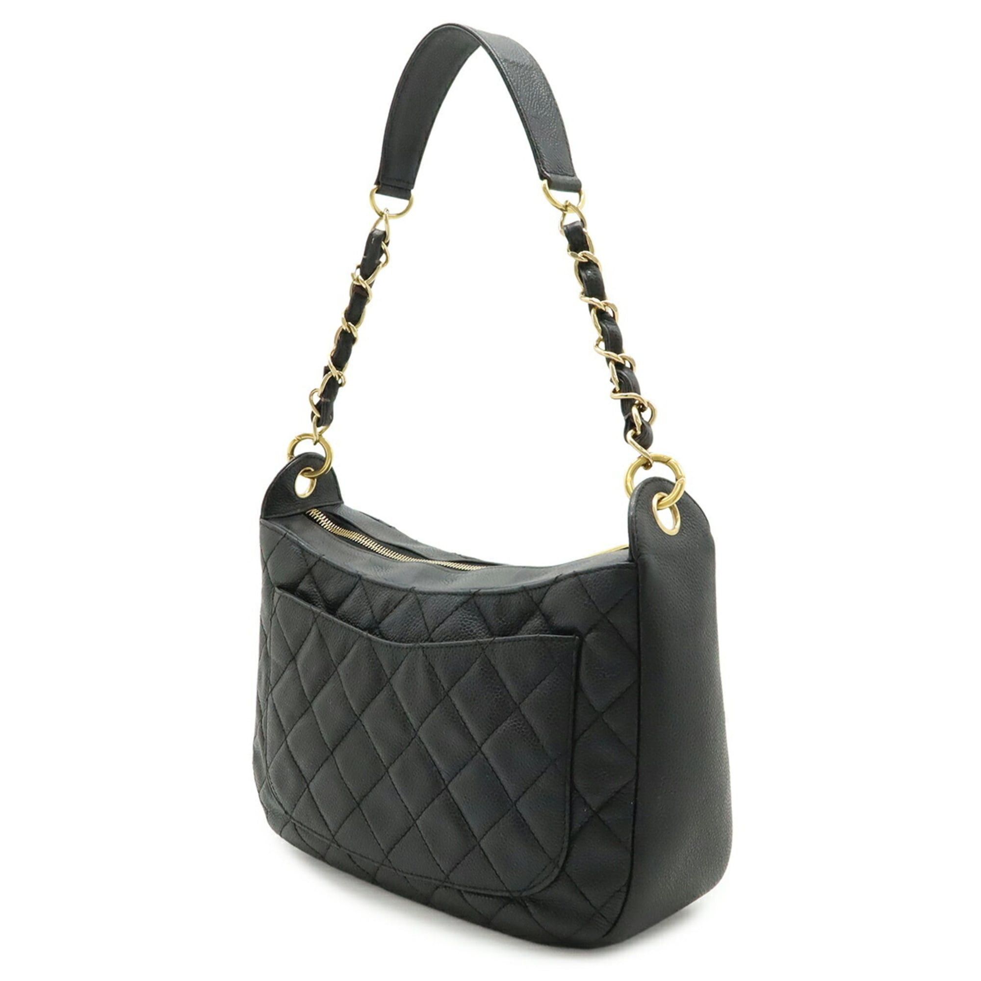 Chanel CHANEL Matelassé Chain Shoulder Bag, Caviar Leather, Black, A20993 Size ONE SIZE - 3 Thumbnail