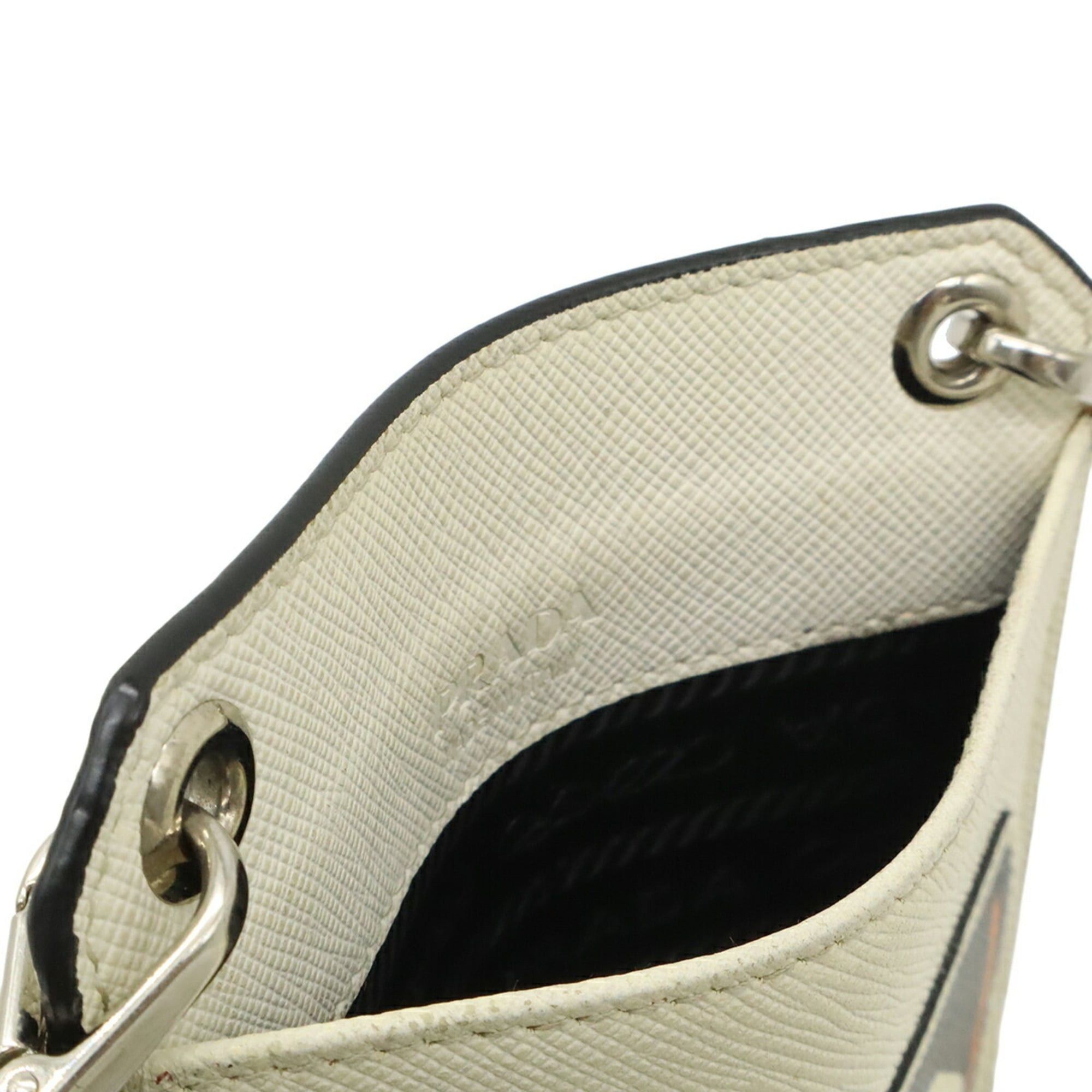 Prada PRADA Saffiano Leather Smartphone Case, Shoulder Bag, Handbag, Pouch, White (2ZH067) Size ONE SIZE - 7 Thumbnail