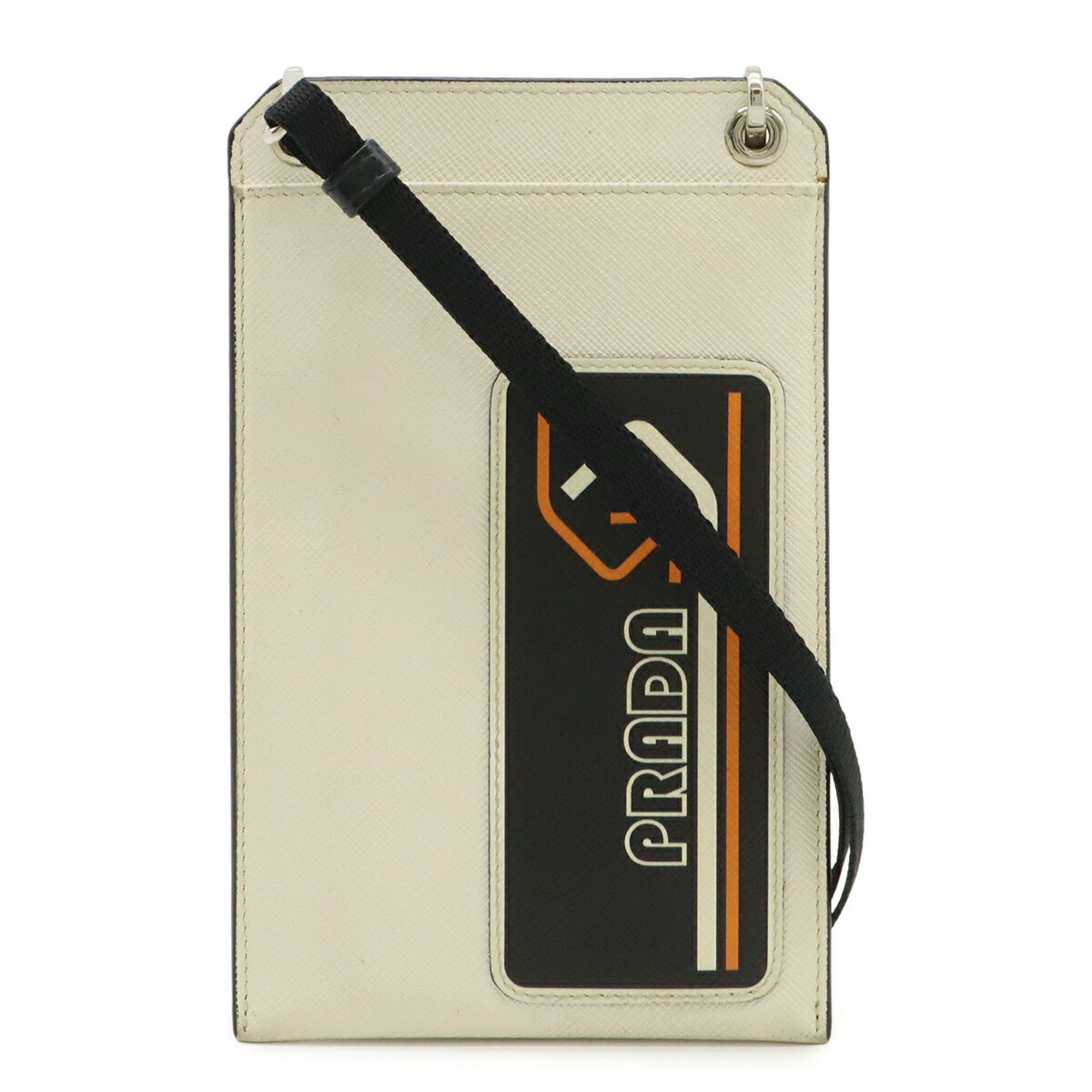 Prada PRADA Saffiano Leather Smartphone Case, Shoulder Bag, Handbag, Pouch, White (2ZH067) Size ONE SIZE - 2 Thumbnail