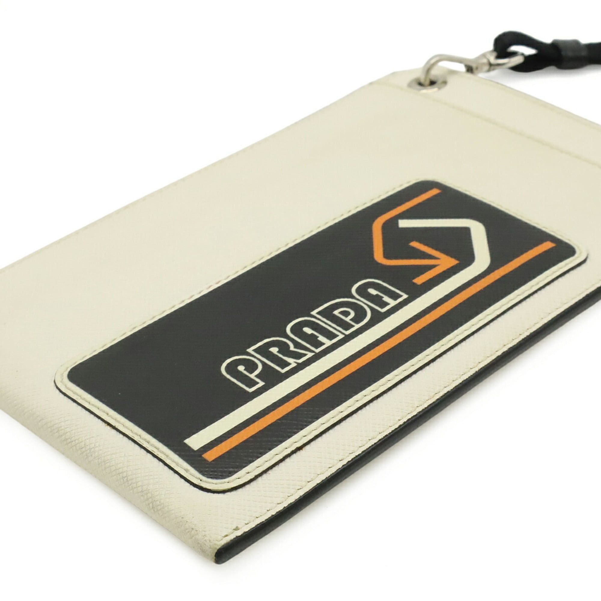 Prada PRADA Saffiano Leather Smartphone Case, Shoulder Bag, Handbag, Pouch, White (2ZH067) Size ONE SIZE - 4 Thumbnail