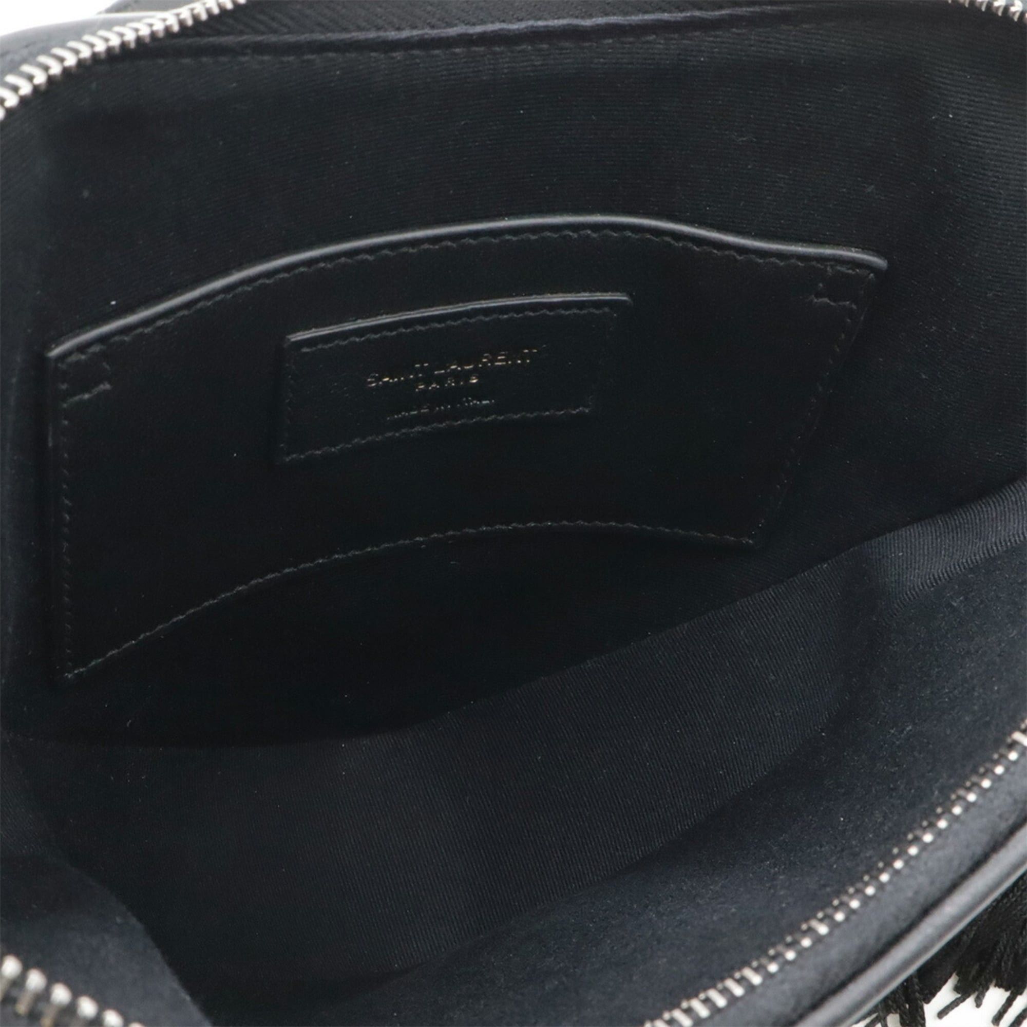 Yves Saint Laurent SAINT LAURENT PARIS YSL Yves Saint Laurent Heart Pochette Chain Shoulder Bag Tassel Leather Black 540694 Size ONE SIZE - 9 Thumbnail