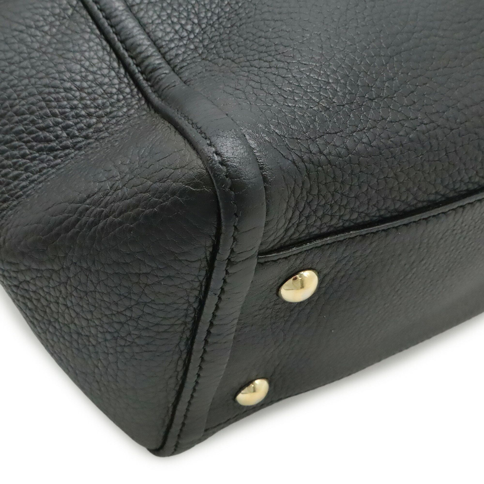 Gucci GUCCI Soho Interlocking G Tote Bag Shoulder Tassel Leather Black 369176 Size ONE SIZE - 4 Thumbnail