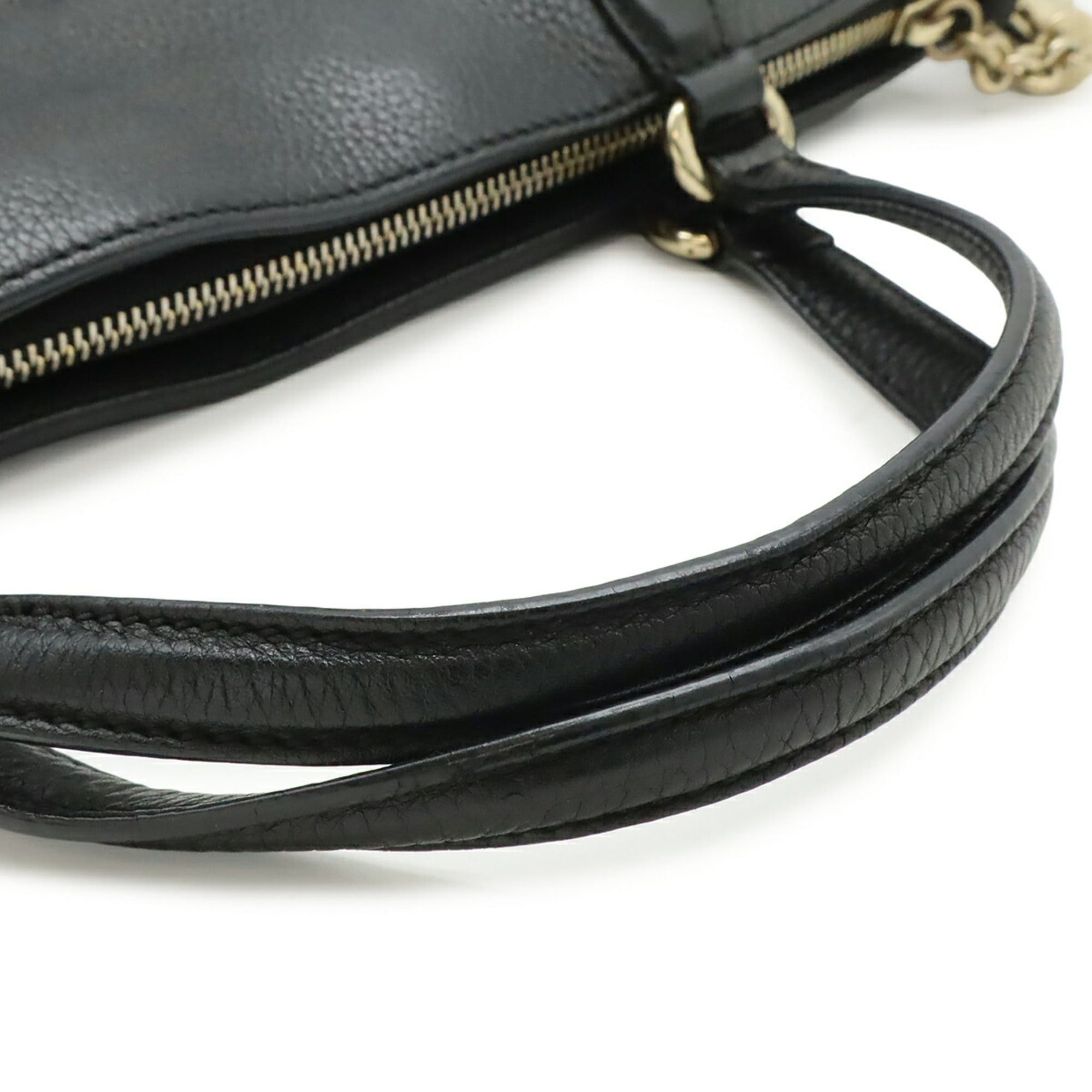 Gucci GUCCI Soho Interlocking G Tote Bag Shoulder Tassel Leather Black 369176 Size ONE SIZE - 7 Thumbnail