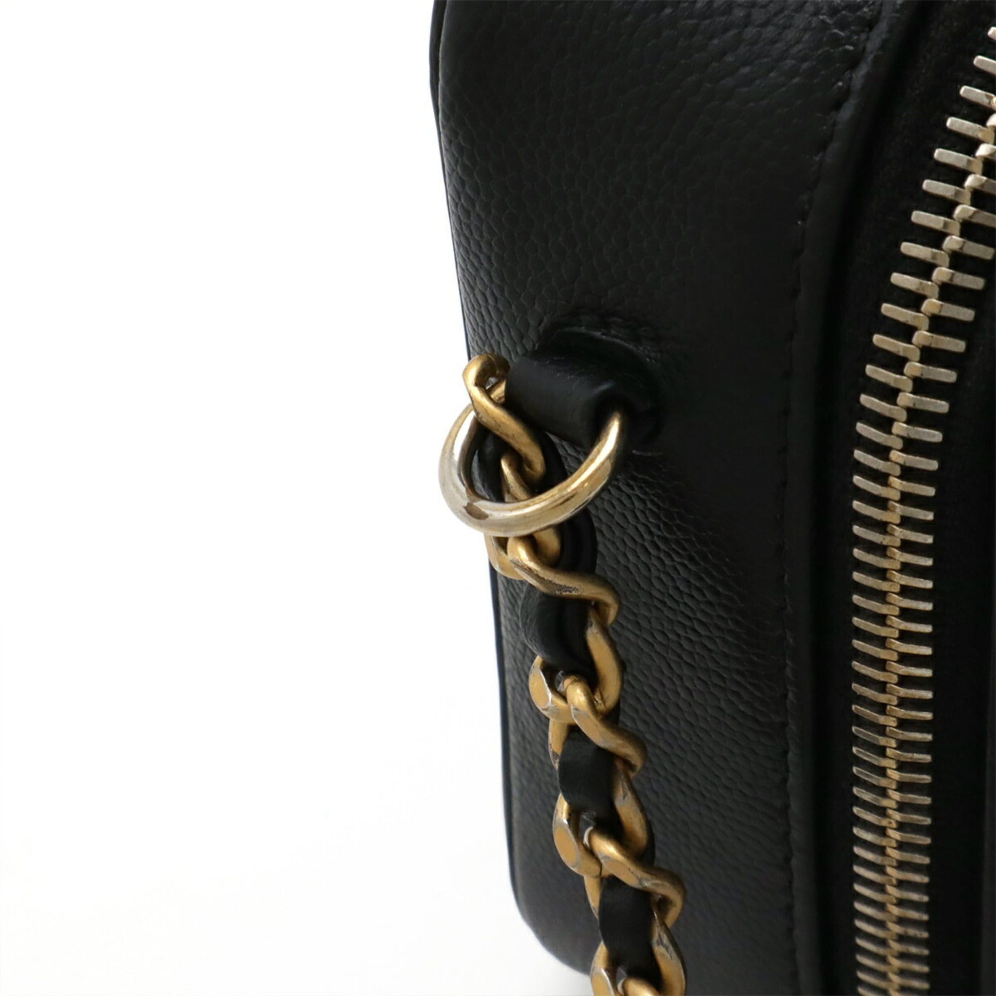Chanel CHANEL CC Filigree Small Vanity Bag, Handbag, Chain Shoulder Caviar Leather, Black, A93342 Size ONE SIZE - 6 Thumbnail